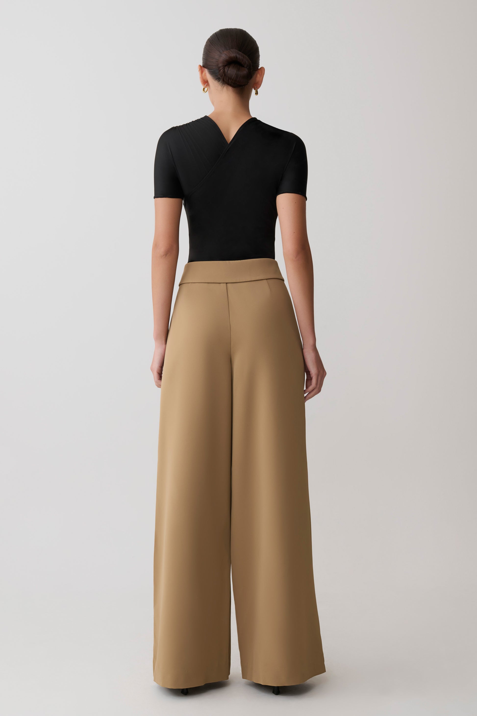 Tanya Wide Leg Suiting Pants - Camel #5