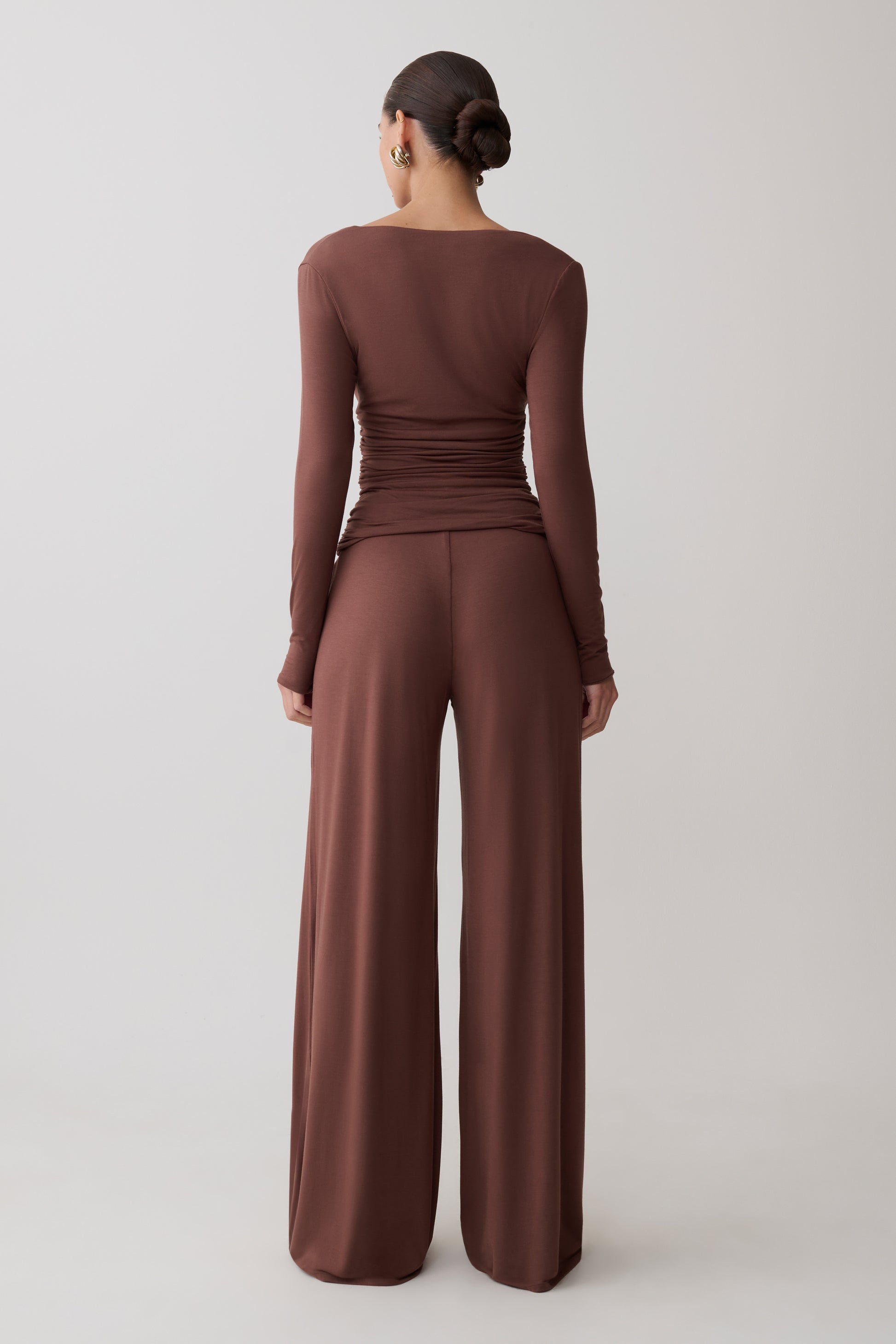 Sari Long Sleeve Modal Top - Chocolate #6