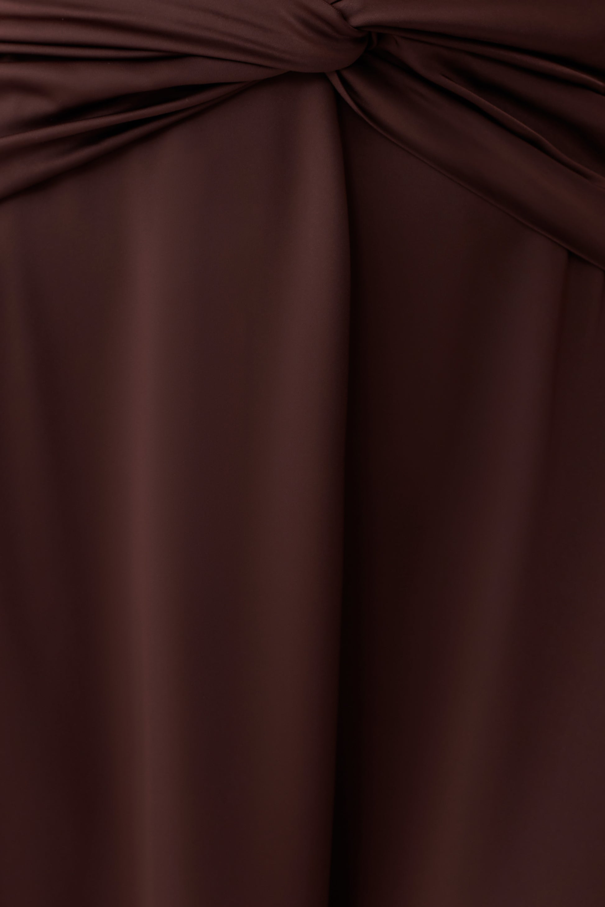 Cyra Plunge Satin Midi Dress - Dark Chocolate #7