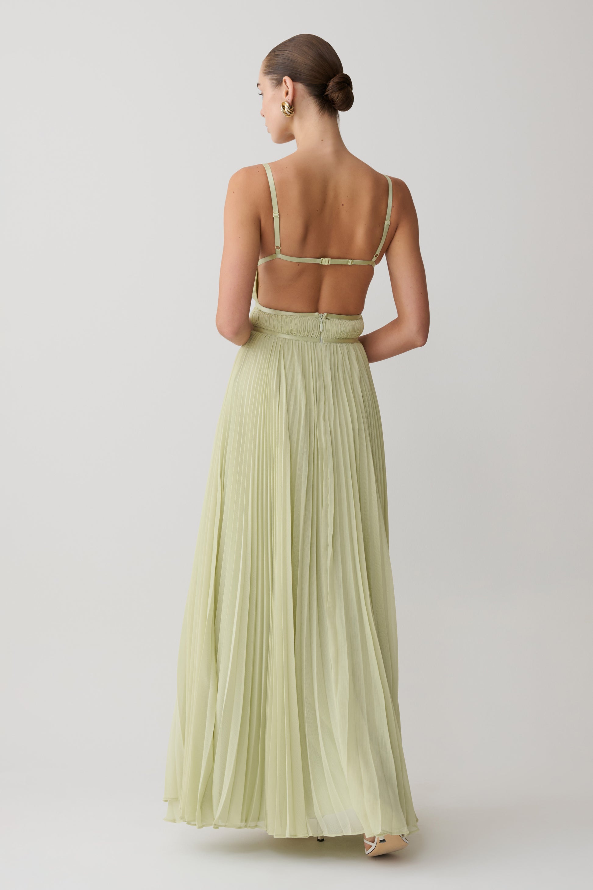 Clarisse Pleated Maxi Dress - Sage #8