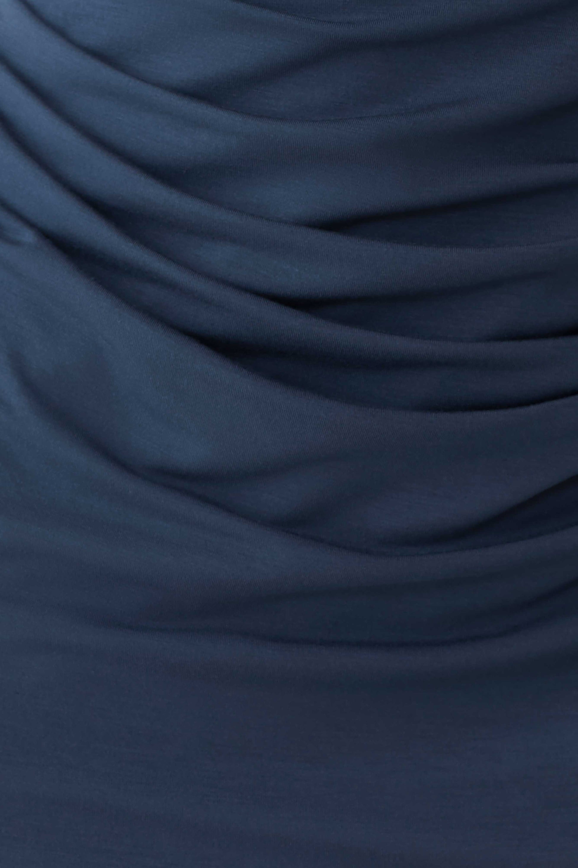 Vina Gathered Jersey Midi Dress - Ink Blue #4