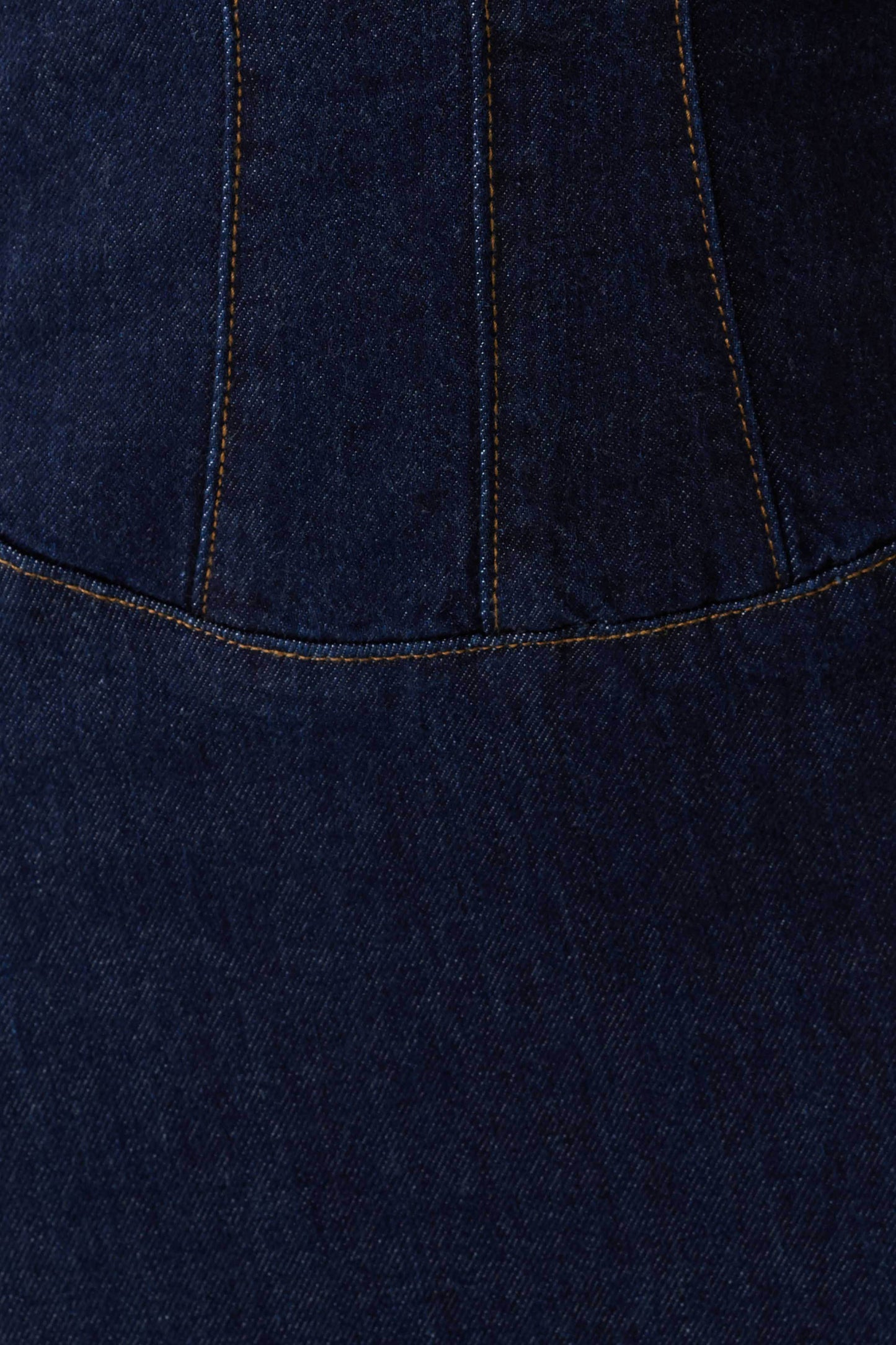 Amila Denim Cupped Maxi Dress - Indigo Blue