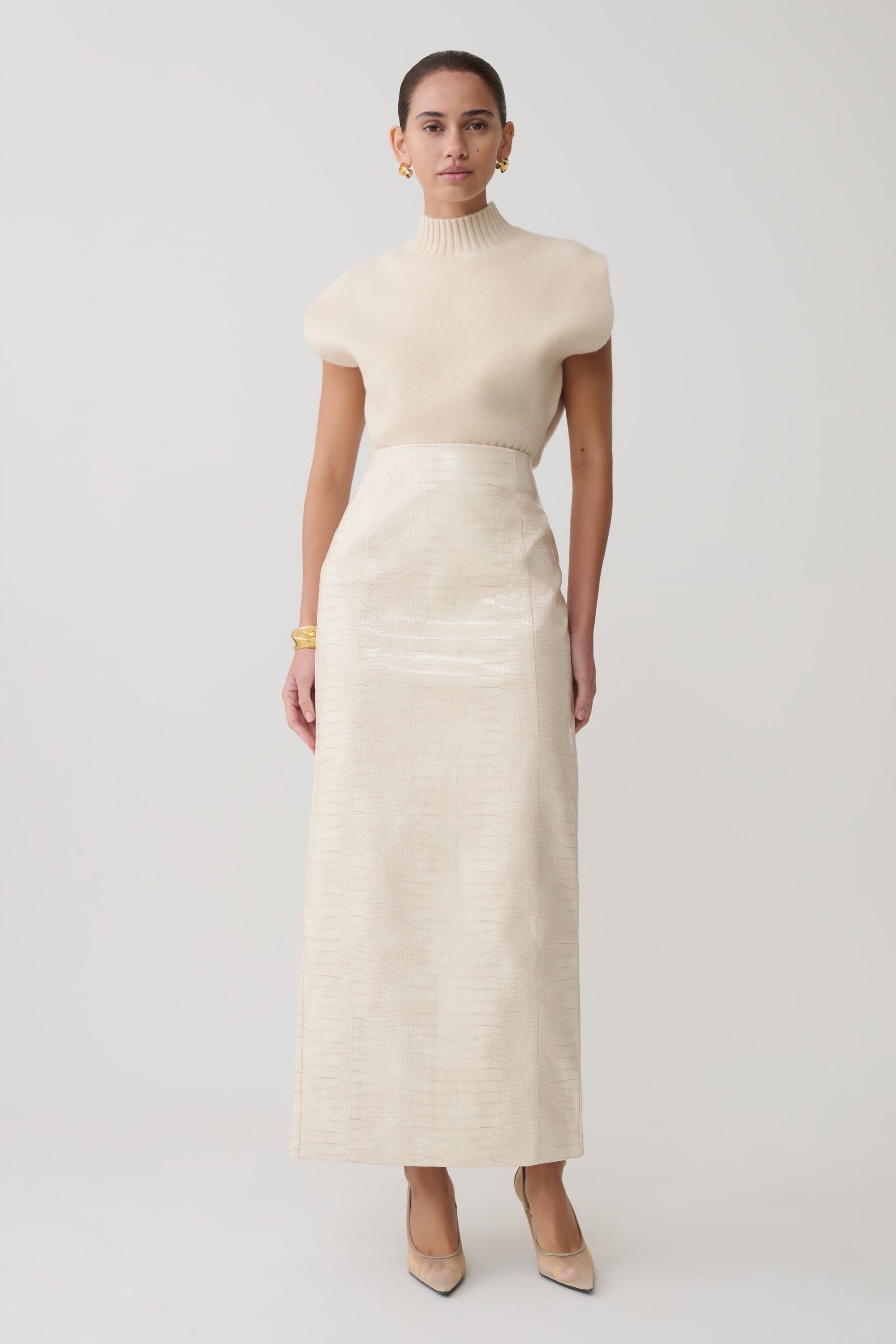 Niko Knit Oversized Top - Ivory #7