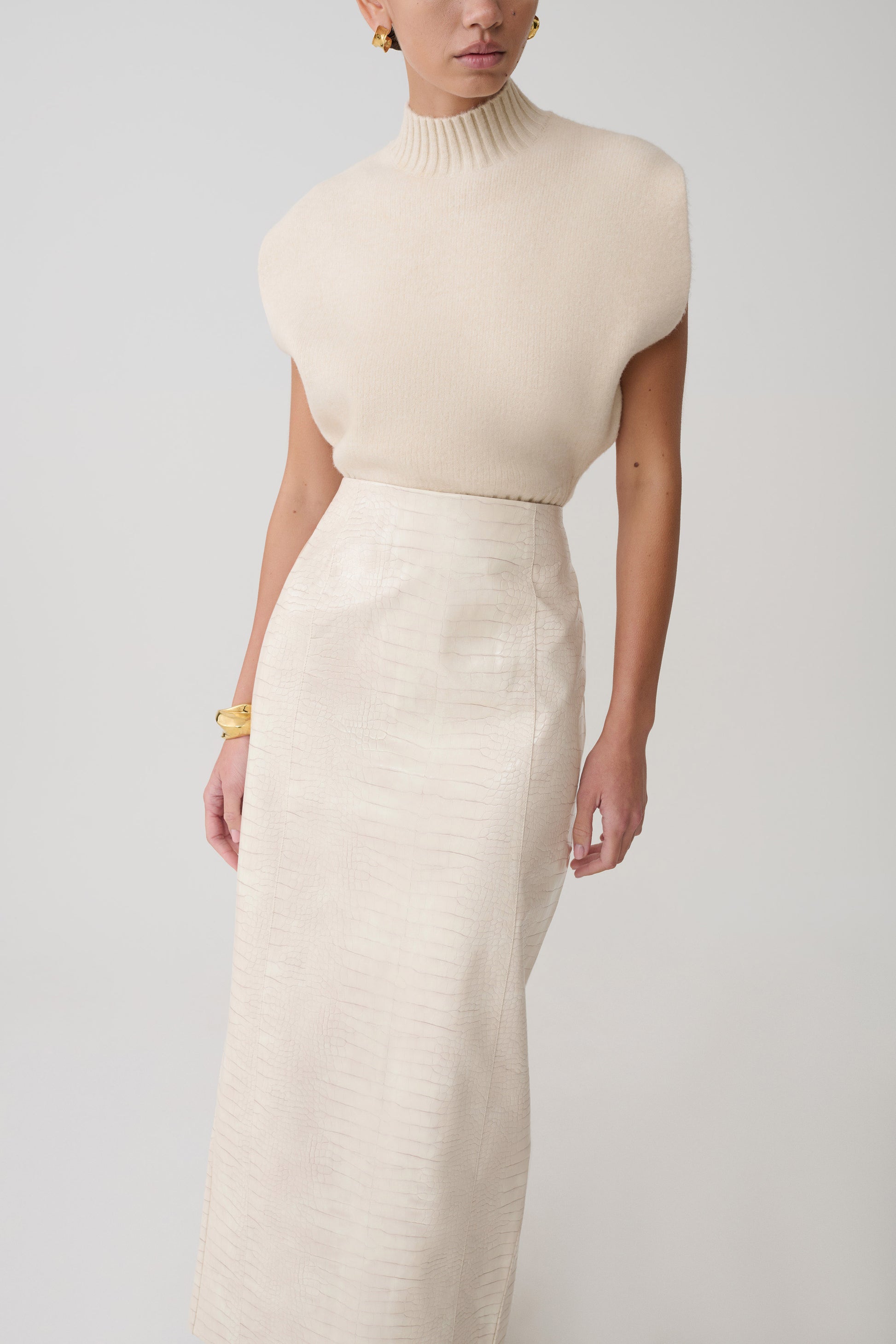 Niko Knit Oversized Top - Ivory #6