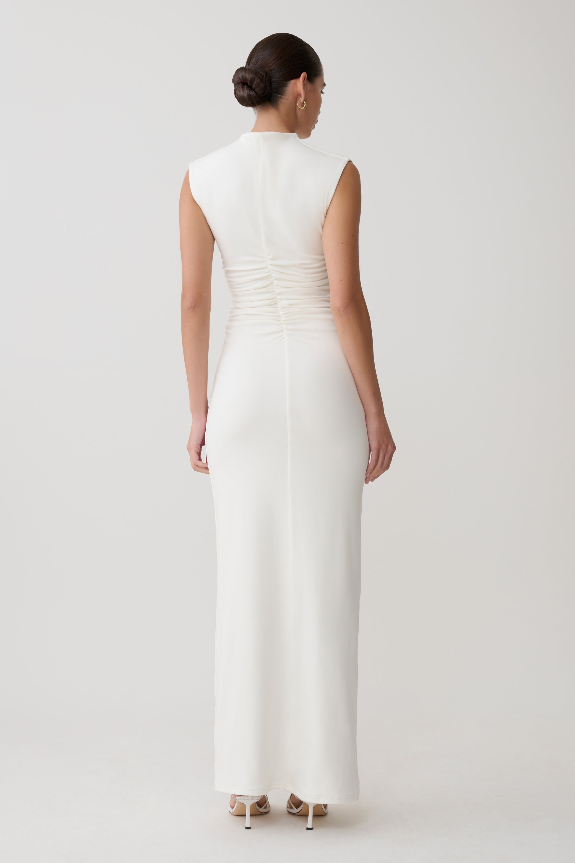 Elliot High Neck Sleeveless Maxi Dress - White #2