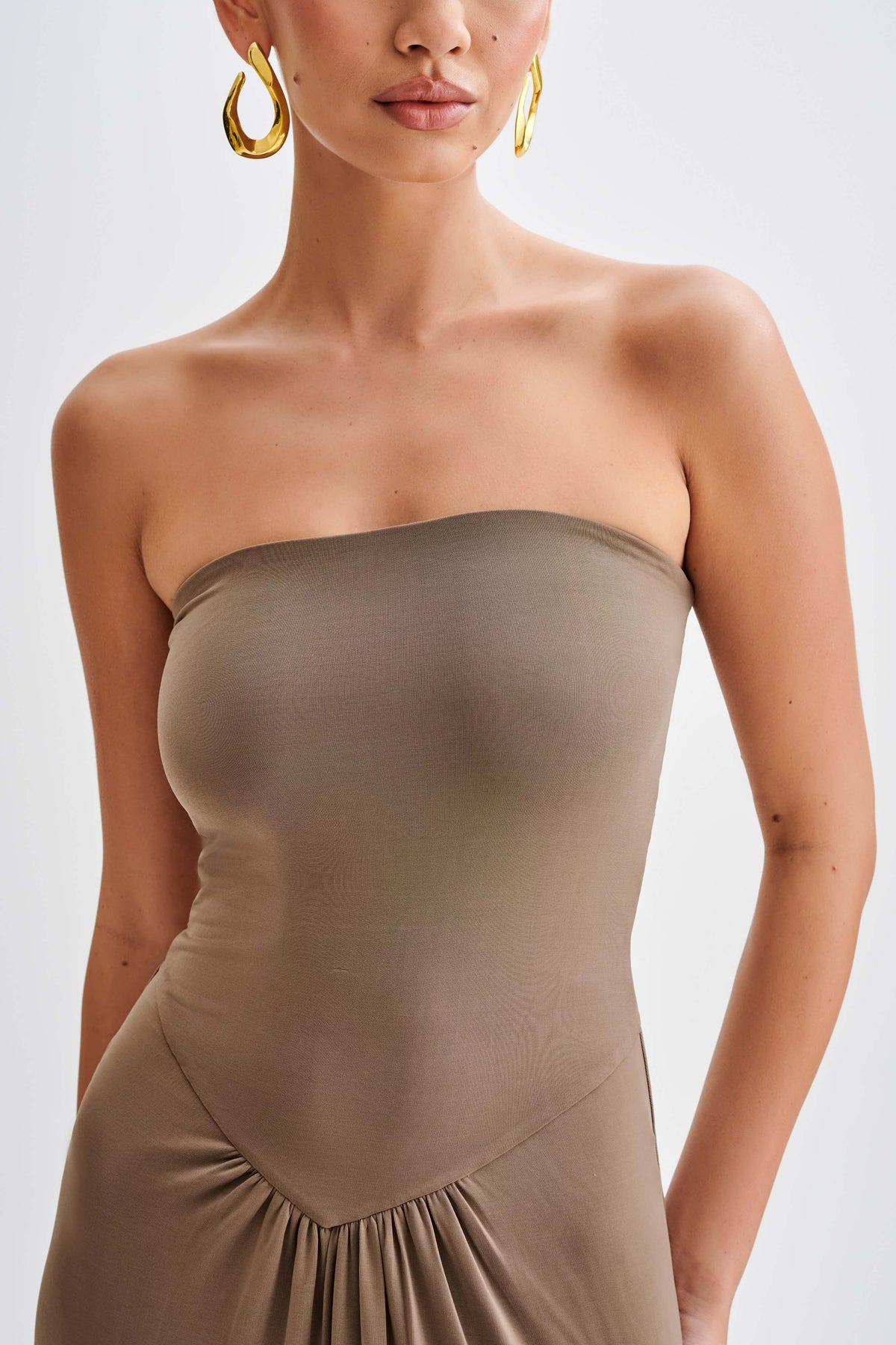 Ruby Strapless Slinky Maxi Dress - Coco #3