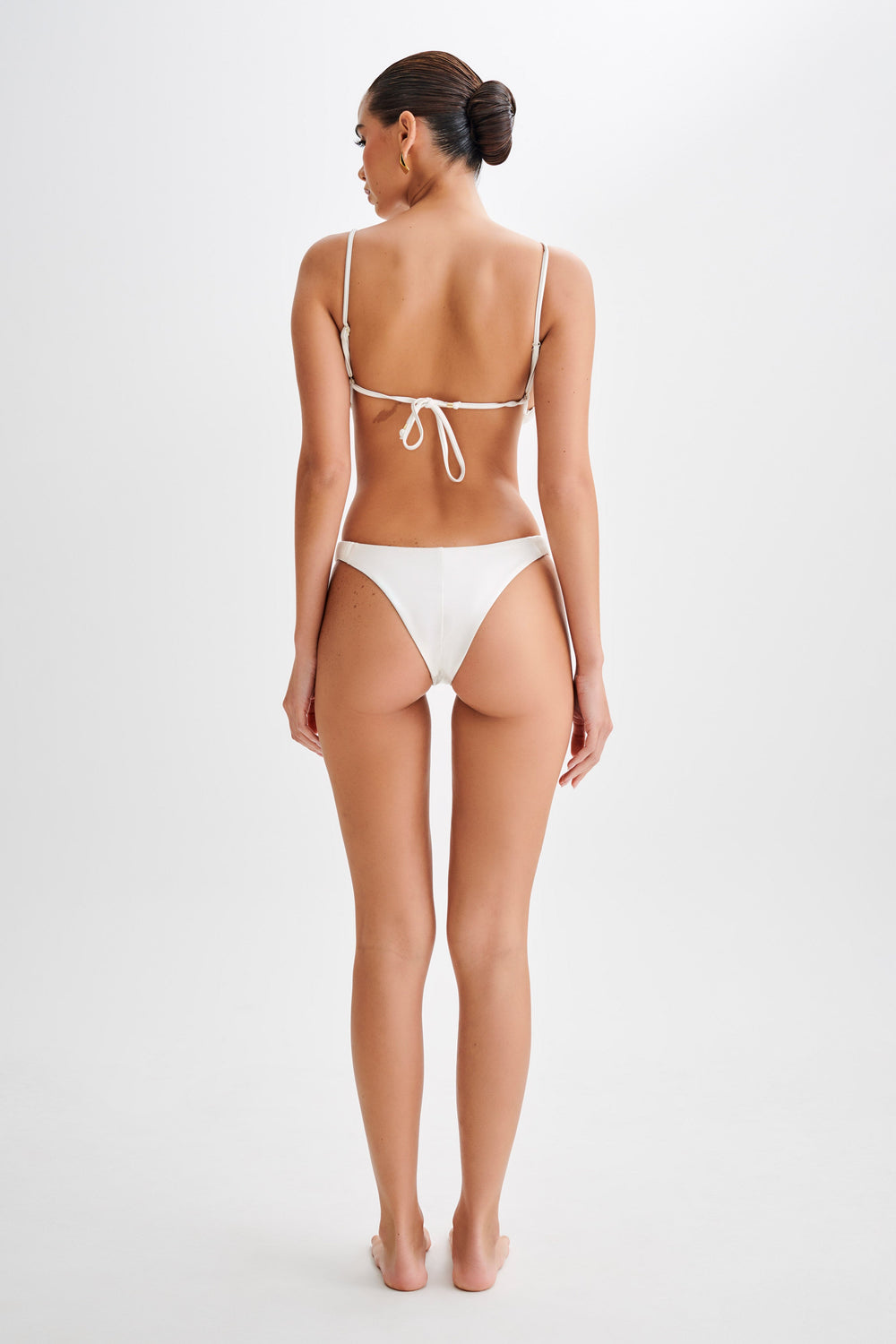 Michelle Pleated Bikini Top - Ivory