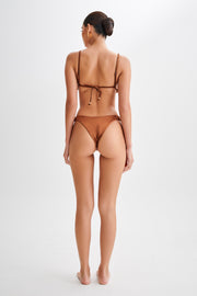 Michelle Cheeky Bikini Bottom - Chocolate