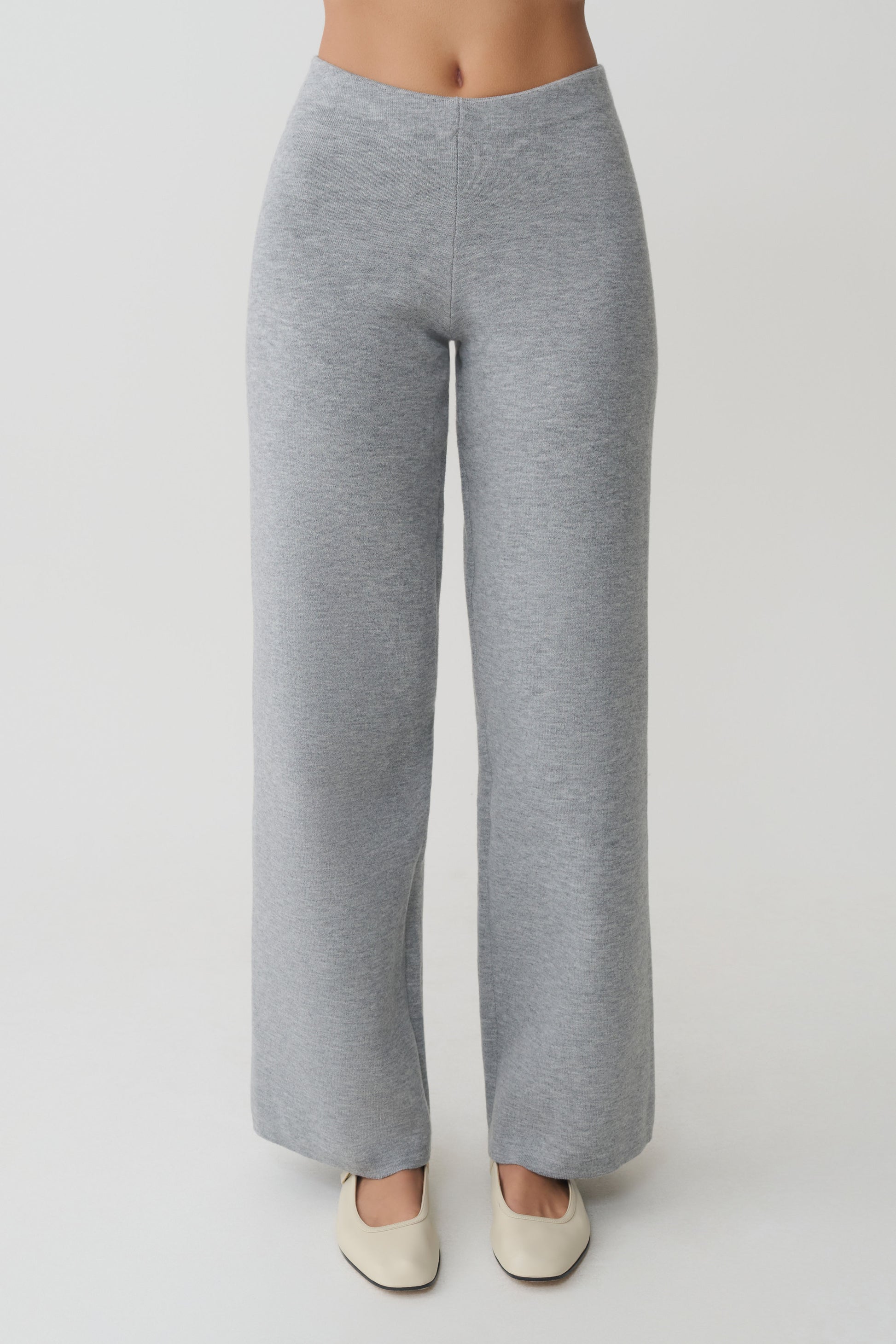 Kerrymae Straight Leg Knit Pants - Grey Marle #5