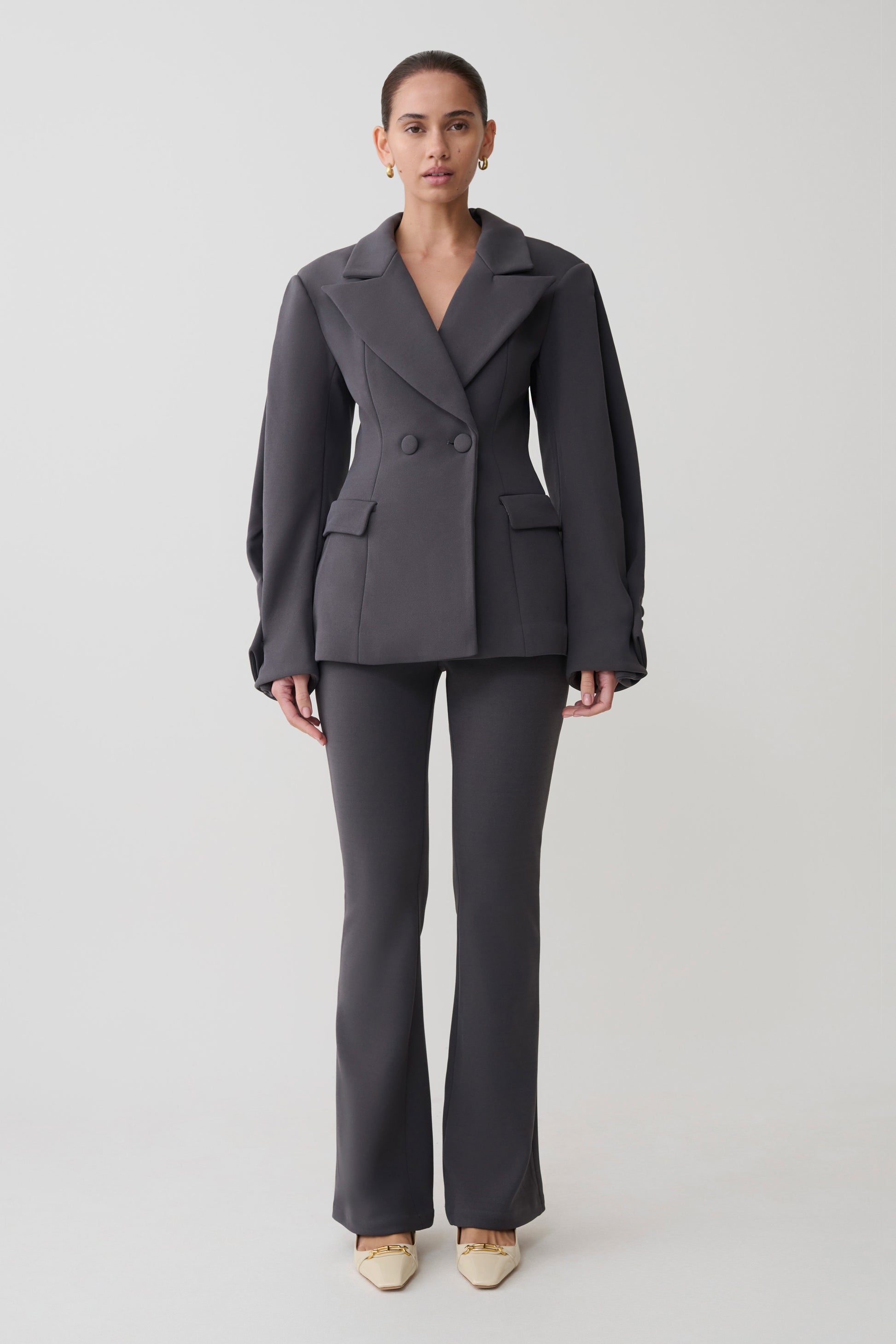Marion Fit And Flare Pant - Charcoal Shadow #4