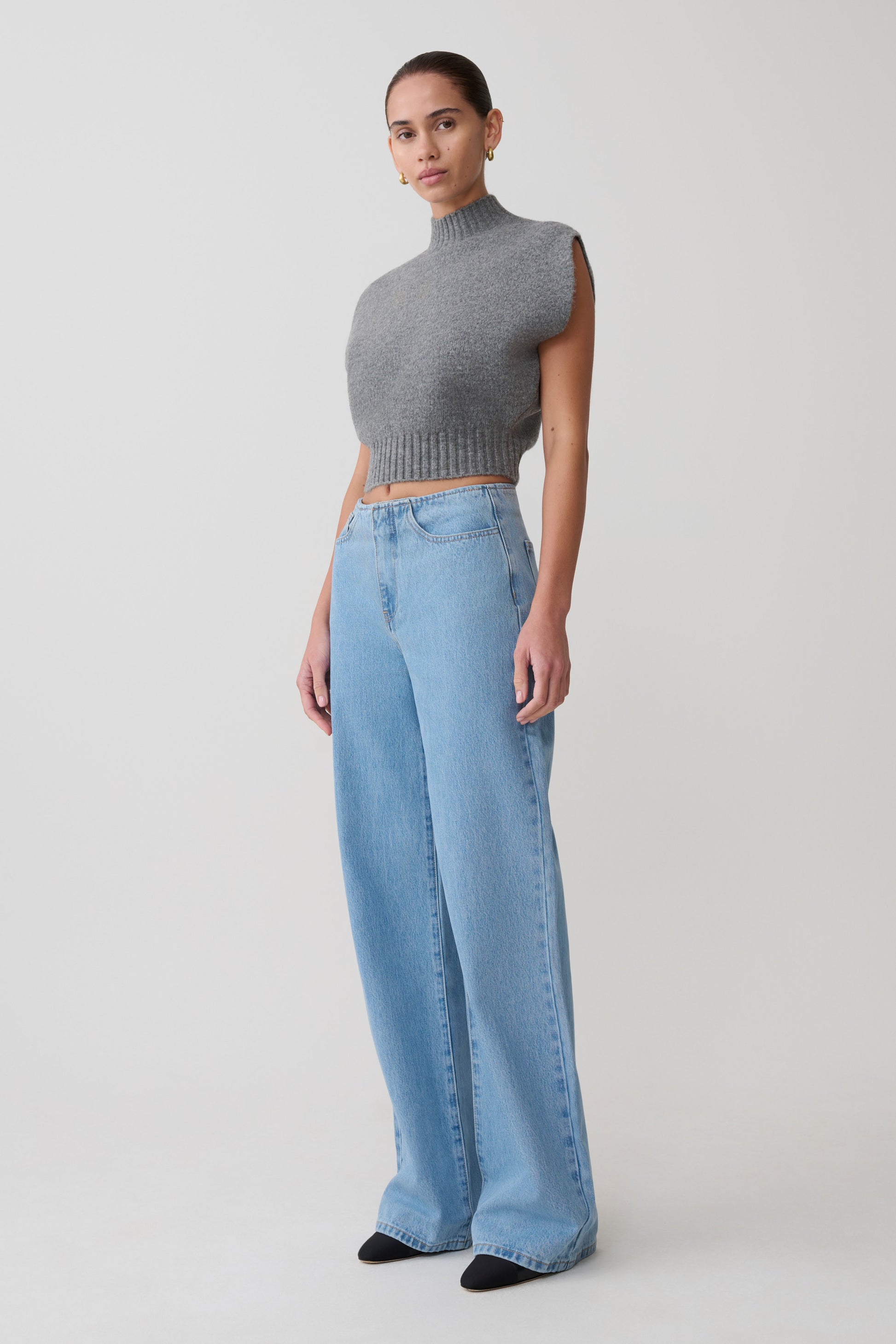 Niko Knit Oversized Top - Charcoal #8