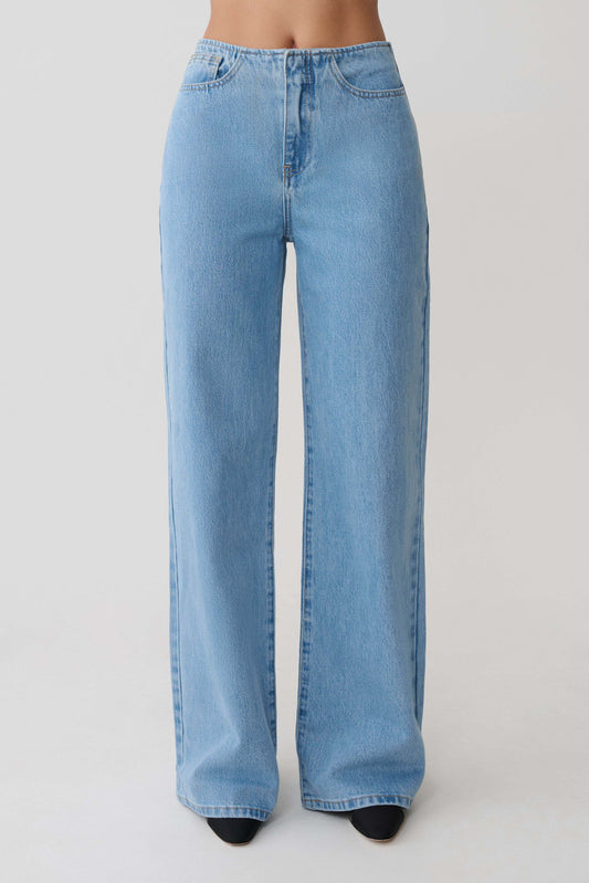 Caitlin Mid Rise Denim Jeans - Classic Blue