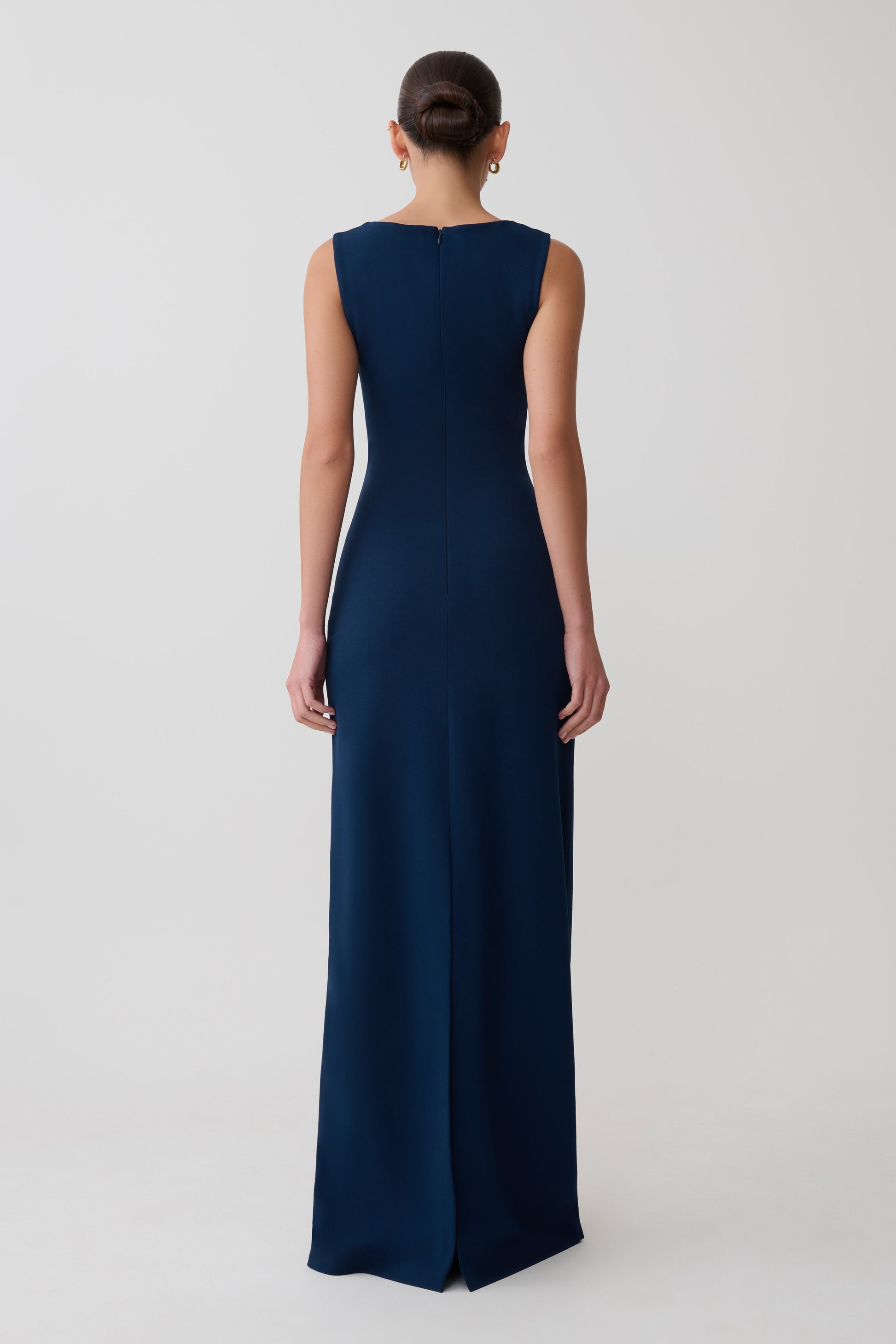 Rhea Detachable Cape Jersey Maxi Dress - Navy #5