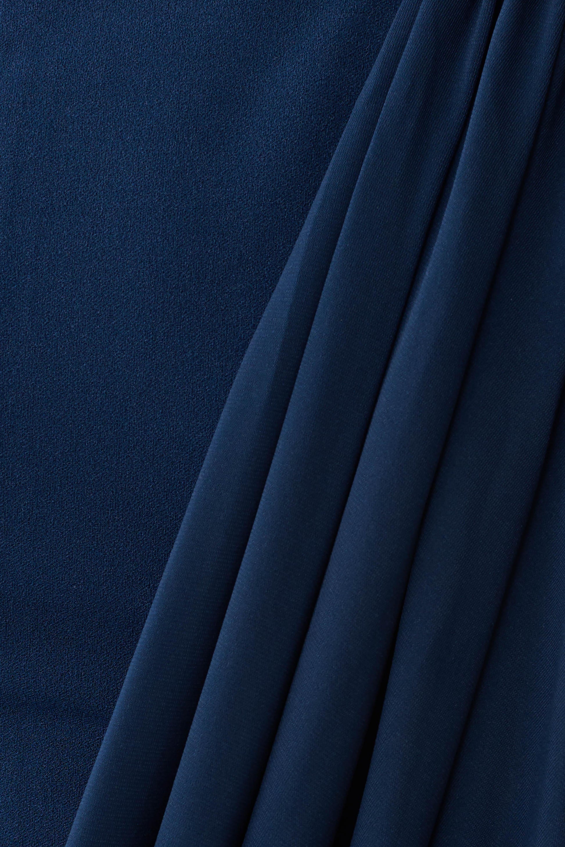 Rhea Detachable Cape Jersey Maxi Dress - Navy #9