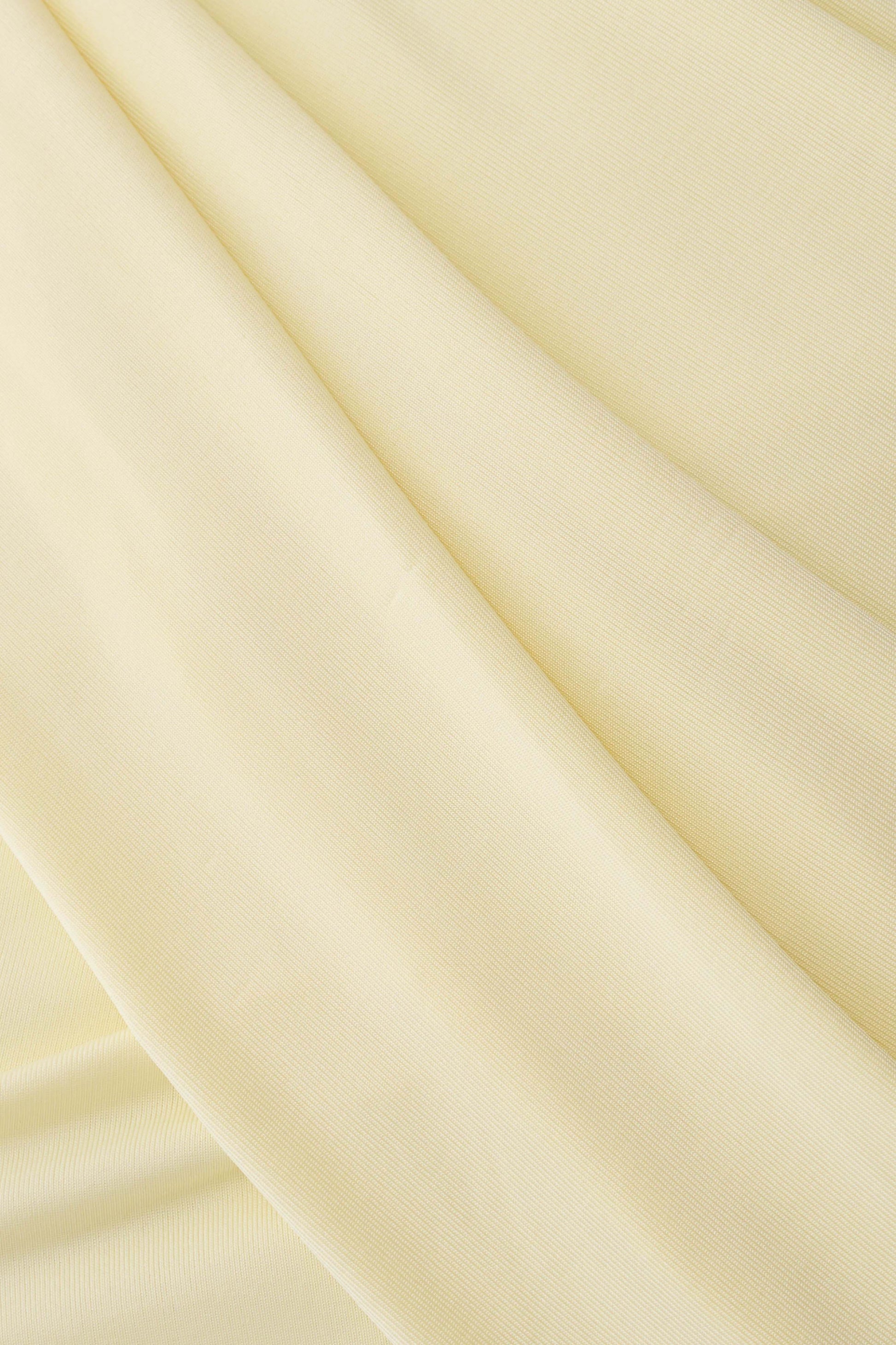 Adrienne One Shoulder Slinky Top - Lemon #6