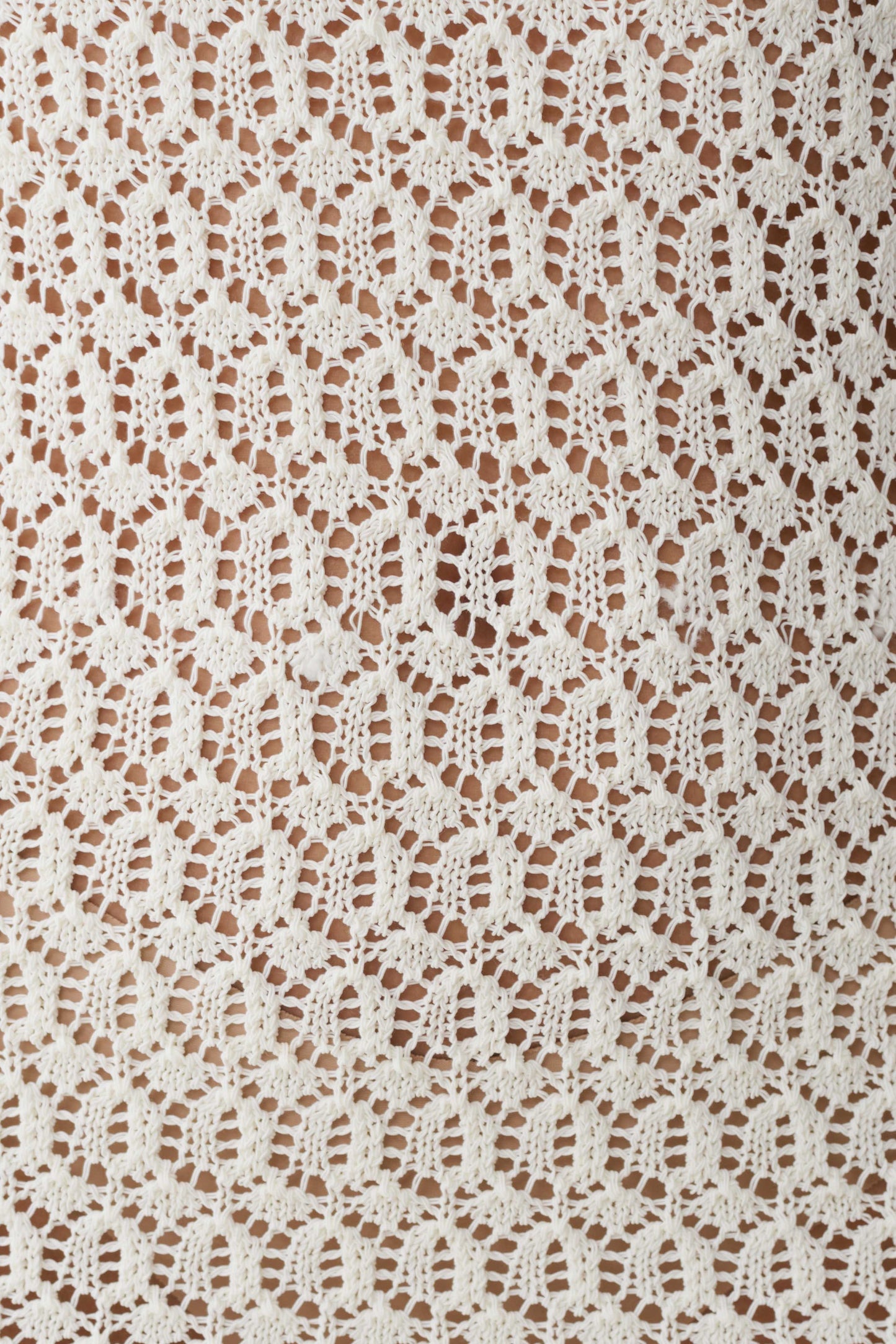 Carrisa Crochet Knit Mini Dress - White