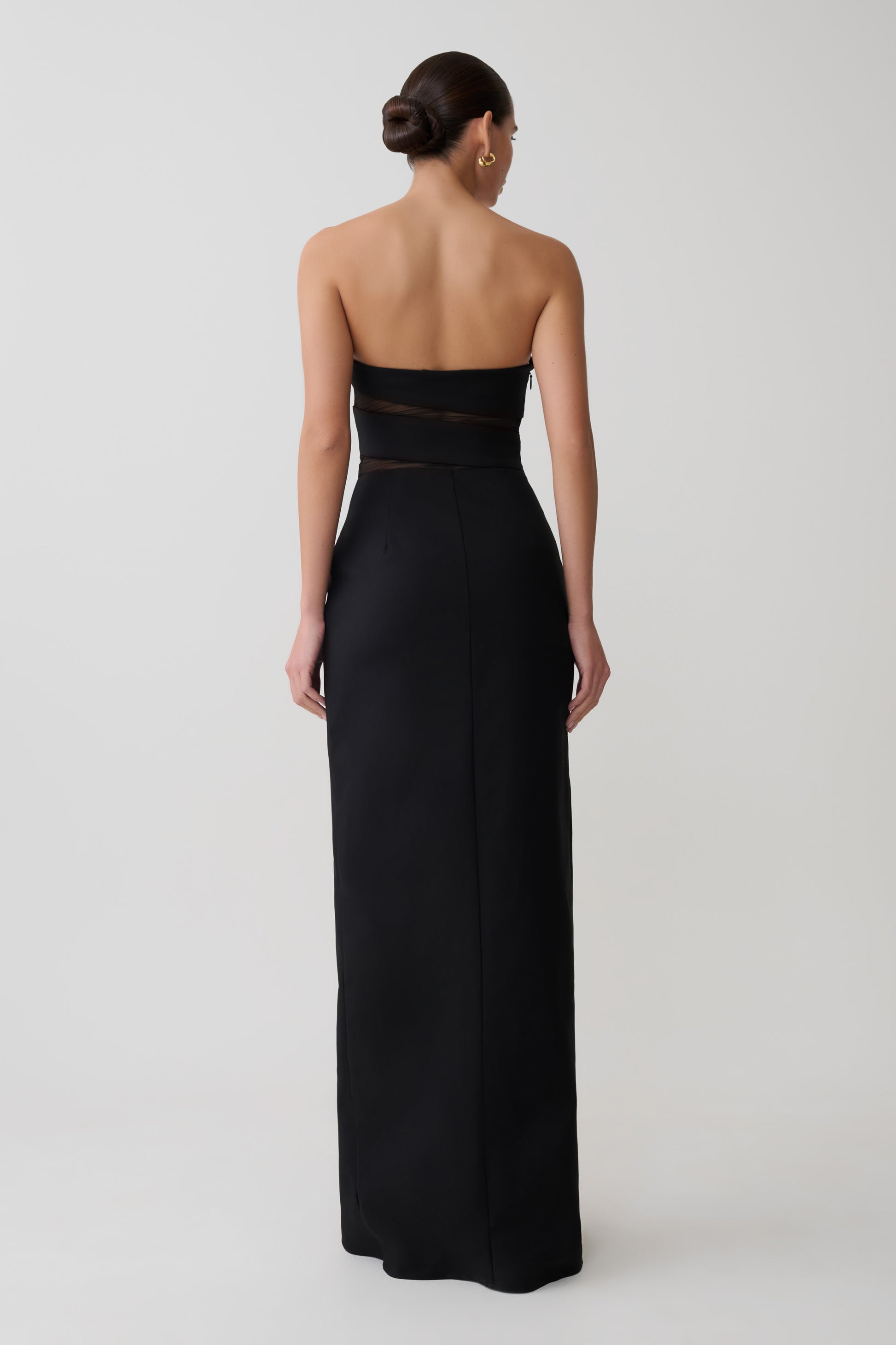 Paulina Cut Out Strapless Maxi Dress - Black #2