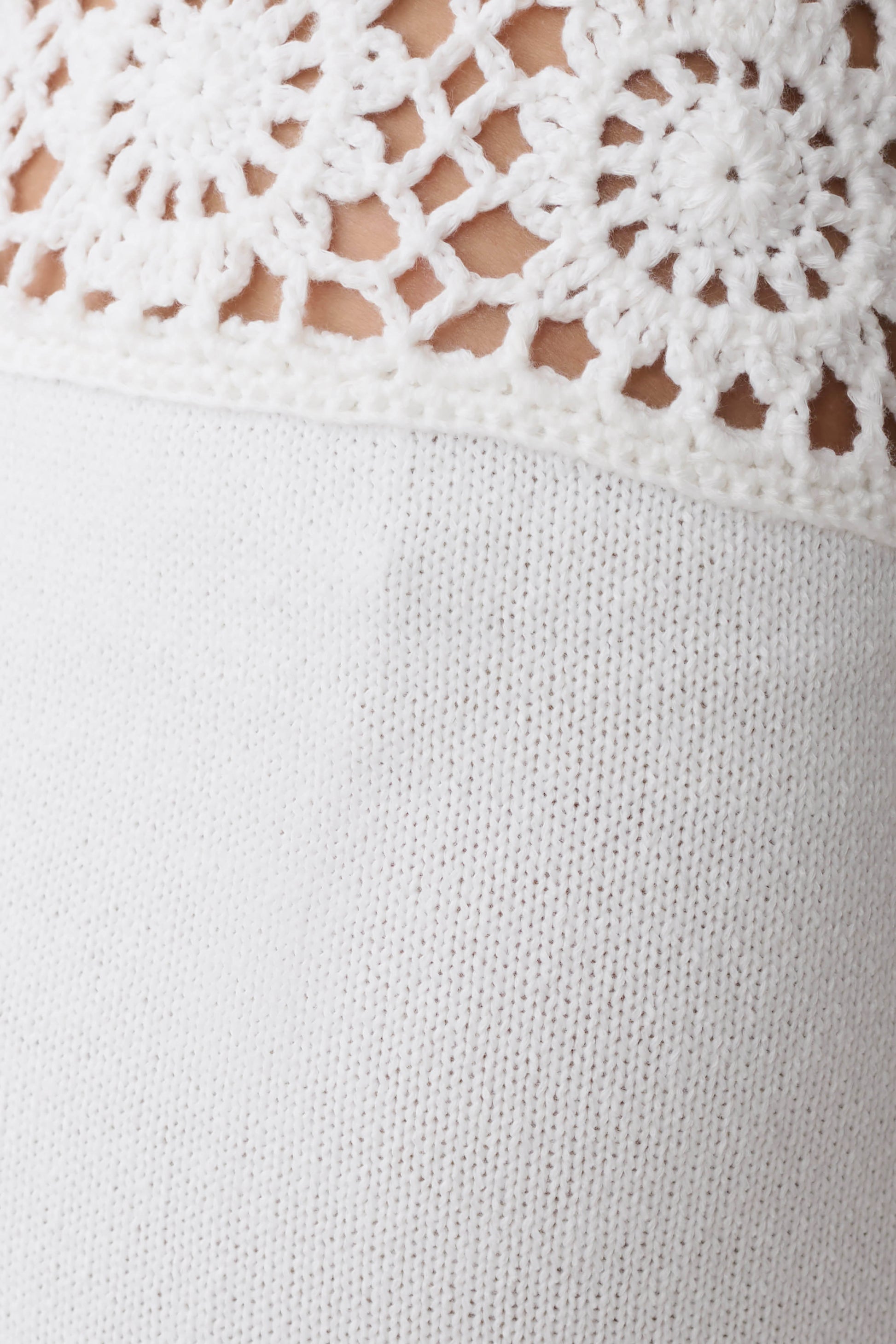 Miley Crochet Waistband Straight Leg Pant - Ivory #7