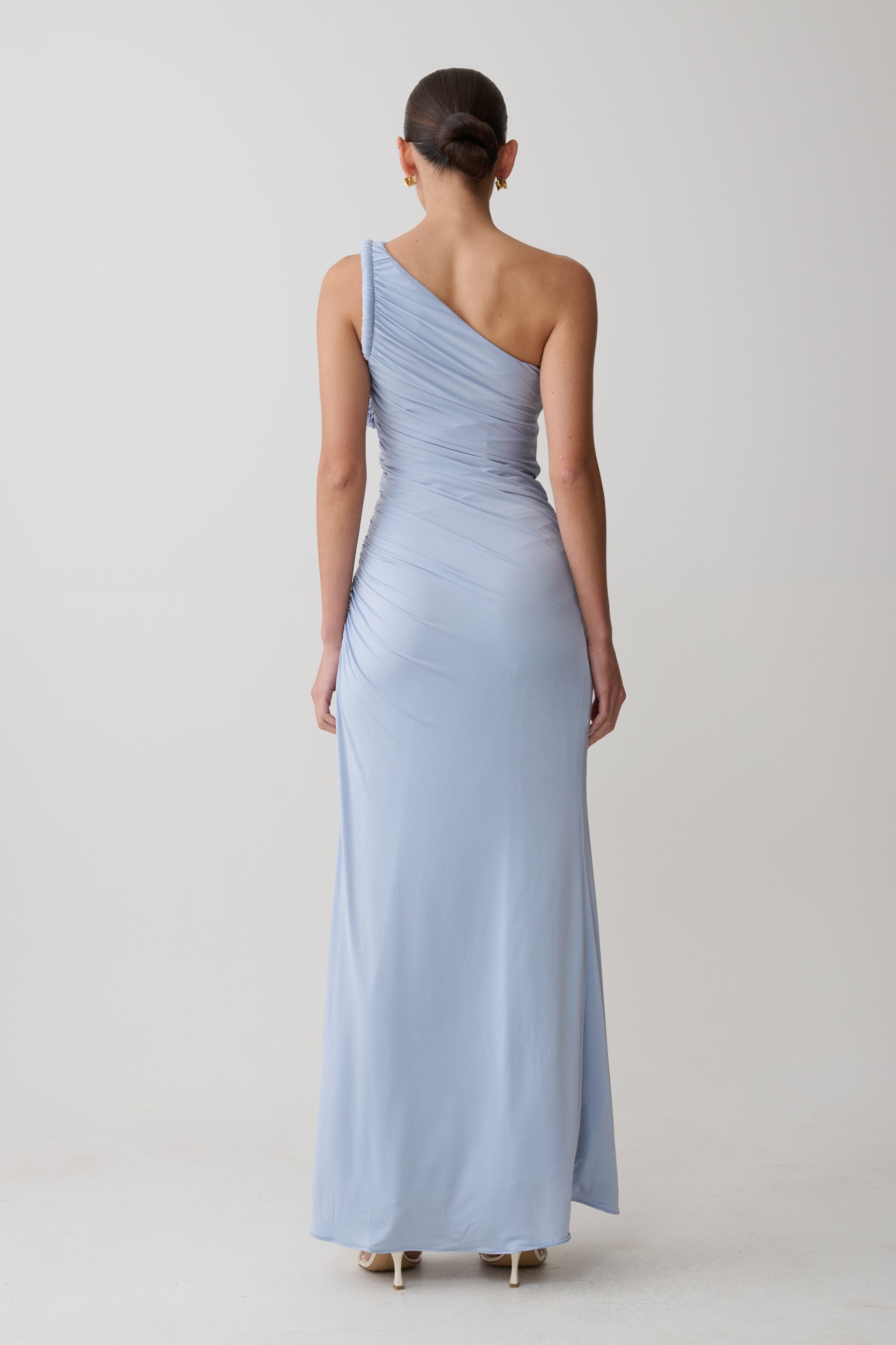 Ryn Twisted One Shoulder Maxi Dress - Sky Blue #2