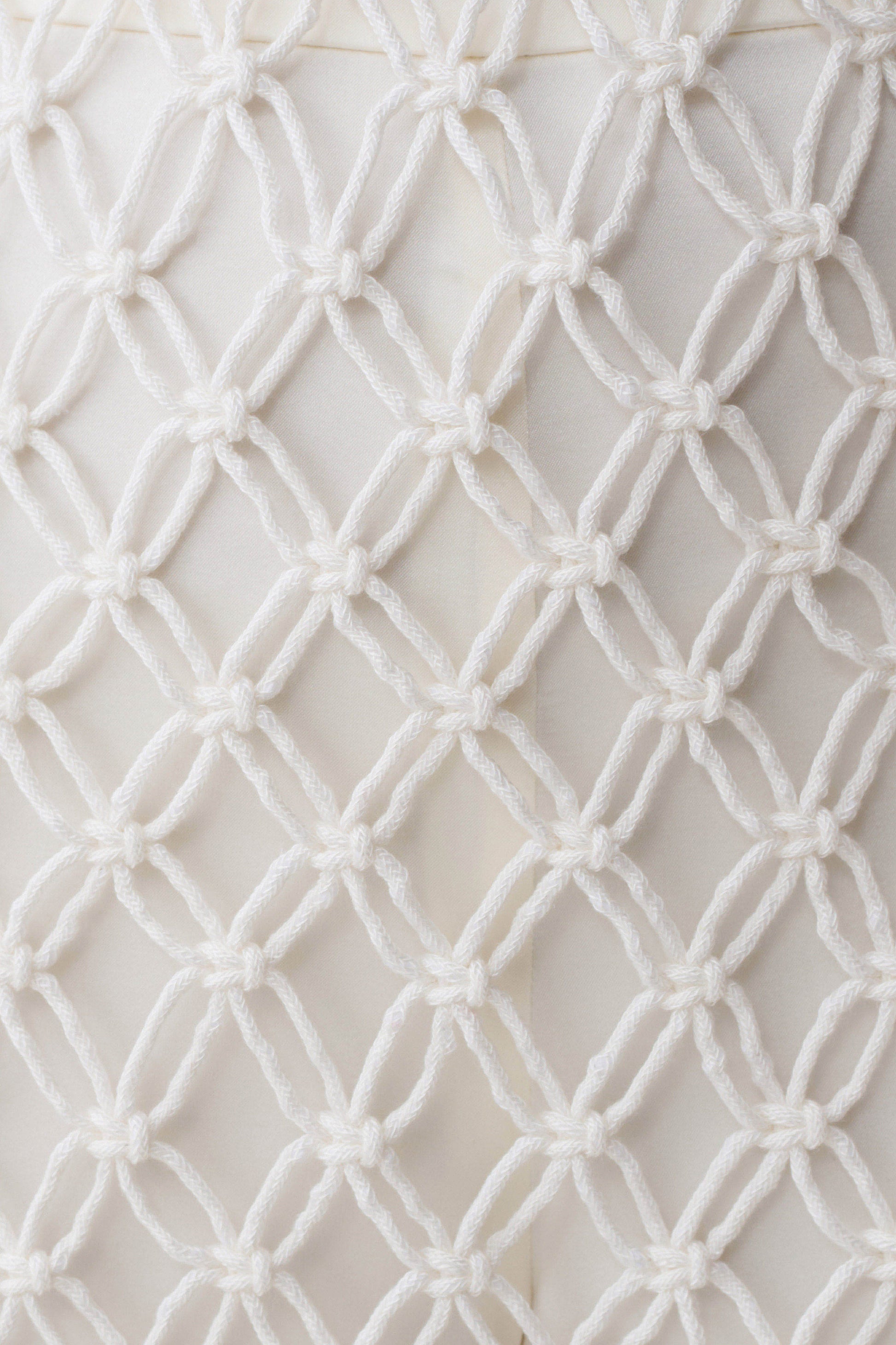 Devlin Macrame Tassel Mini Dress - Ivory #10