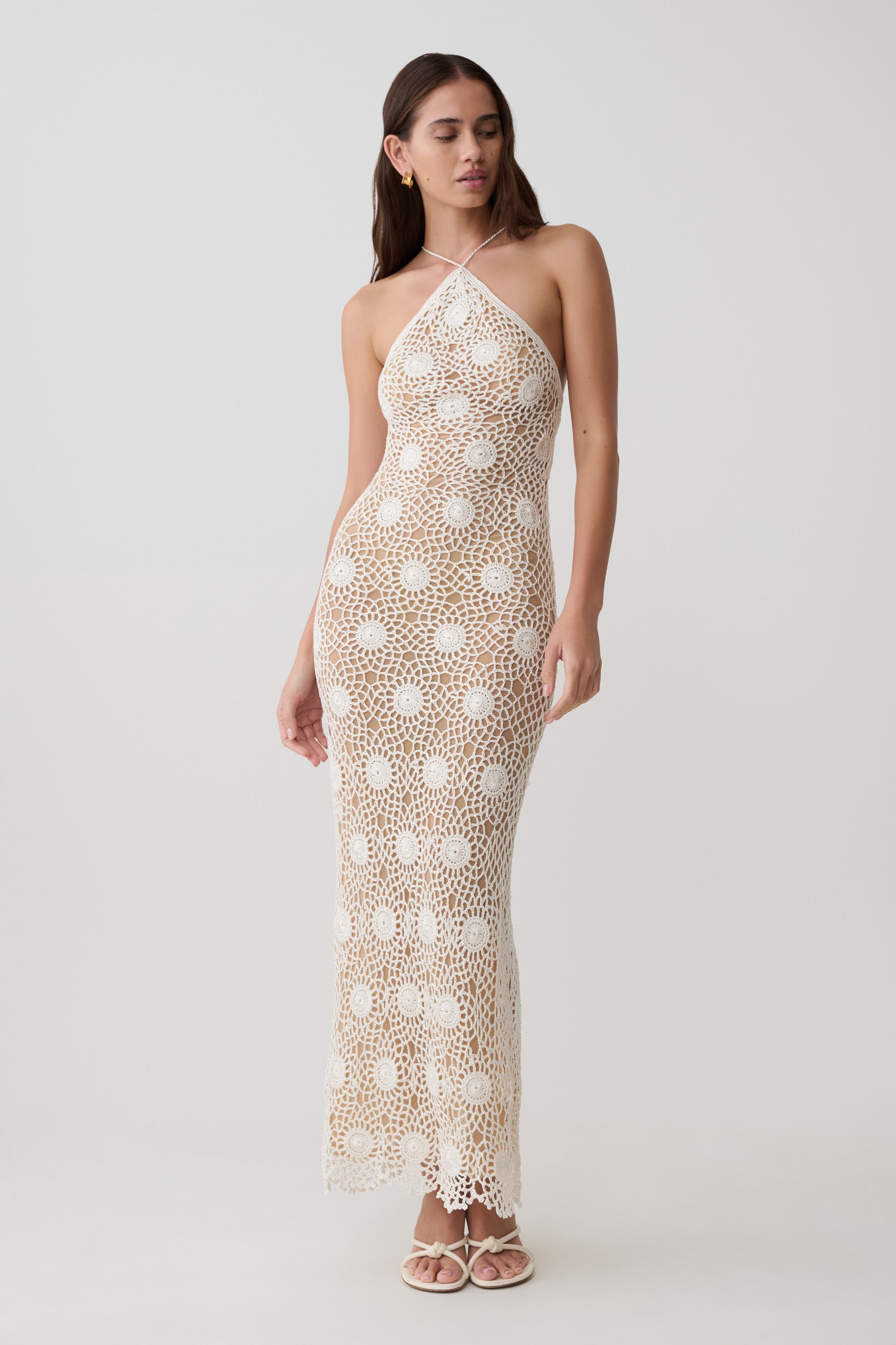 Sam Halter Hand Crochet Maxi Dress - Ivory #5