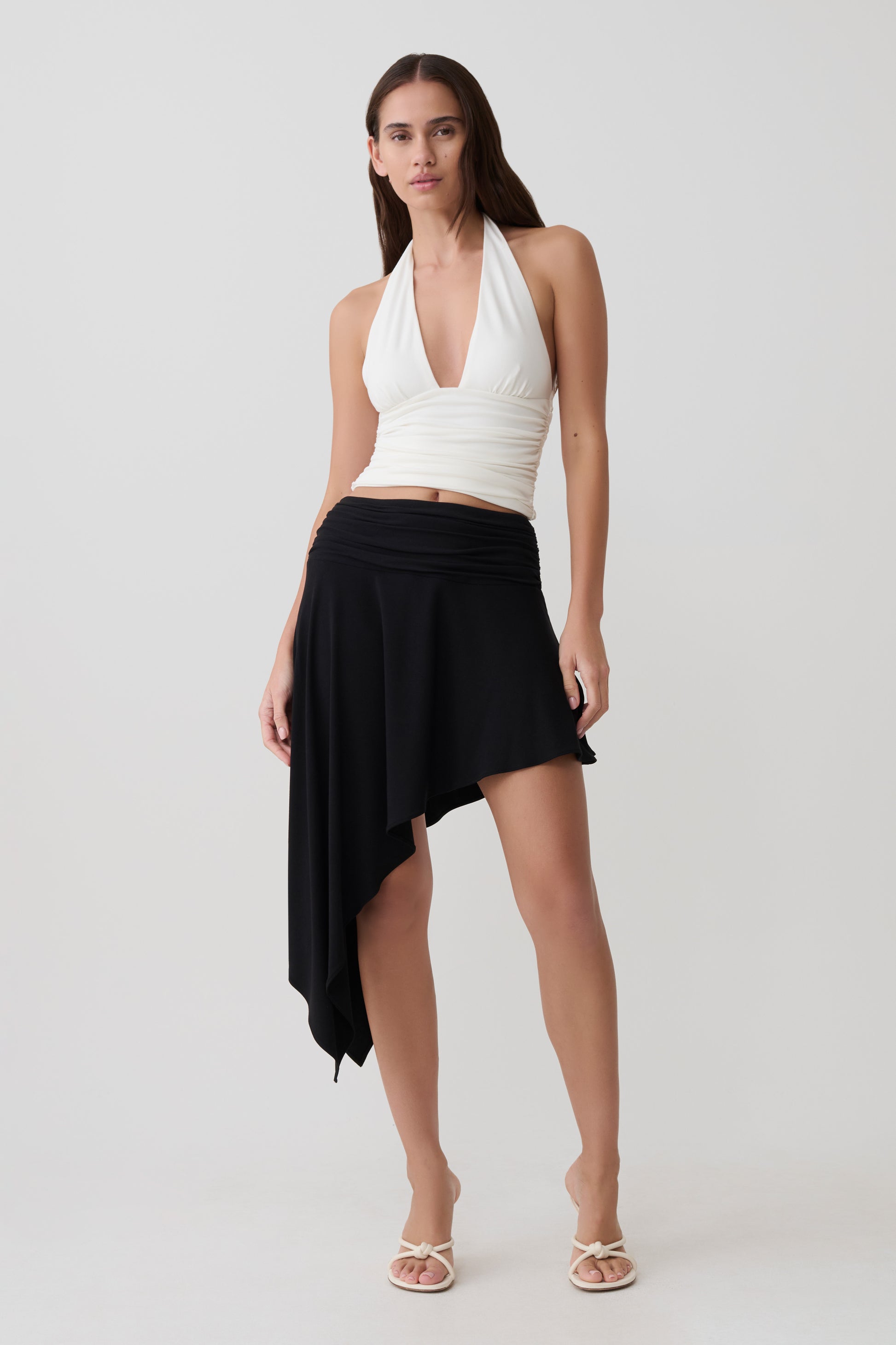 Peregrine Modal Gathered Halter Top - White #7
