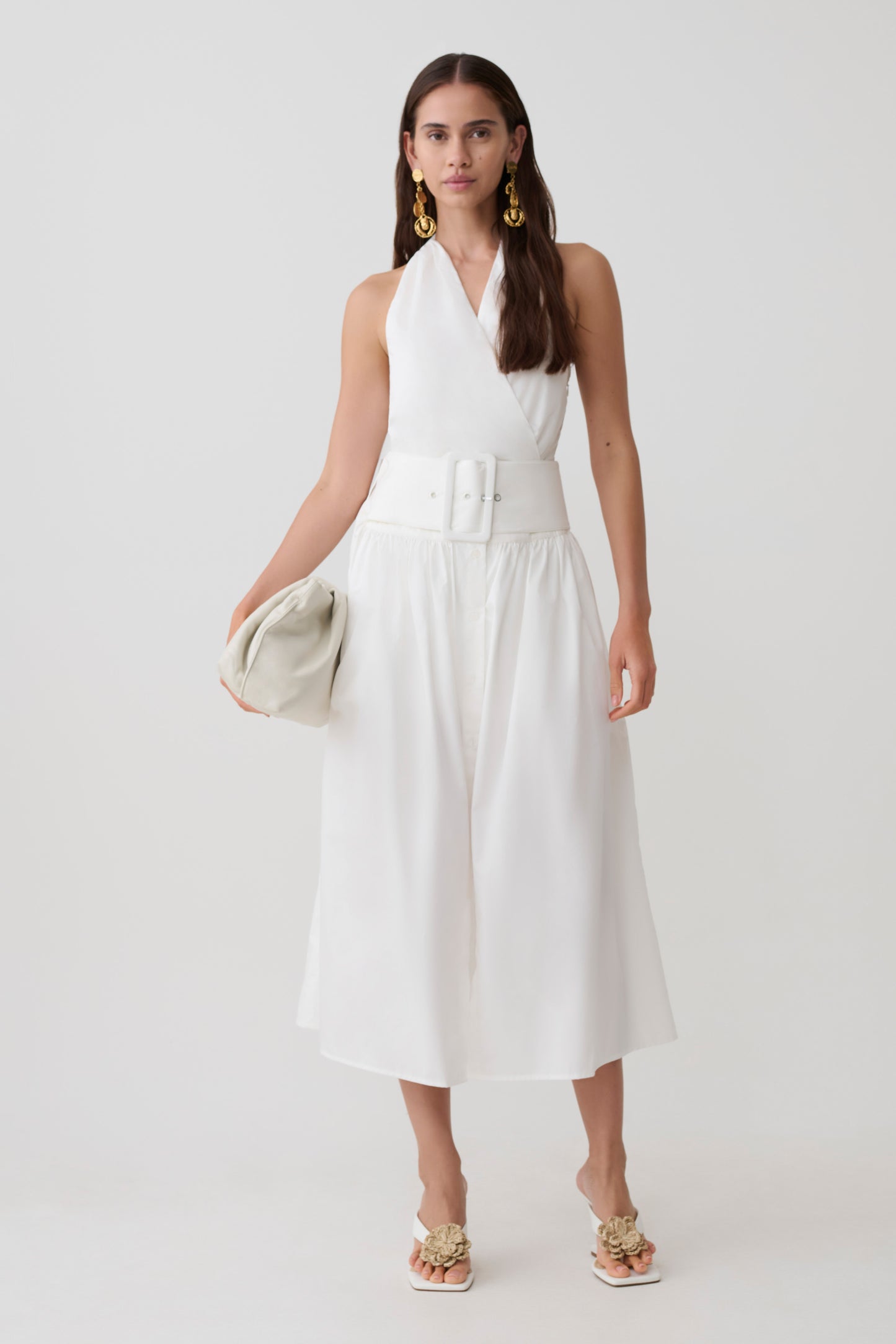 Emery Multi-Wear Cotton Midi Dress - White