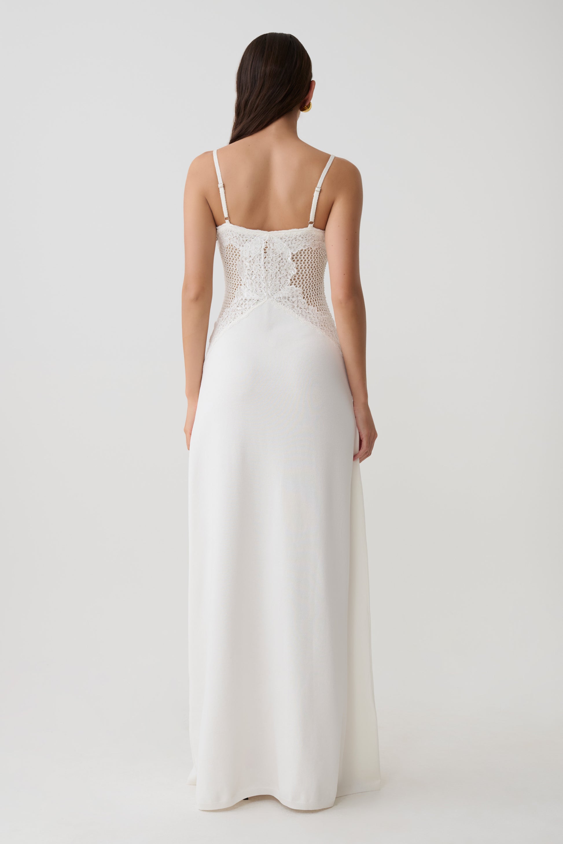 Bray Knit & Lace Maxi Dress - Ivory #2