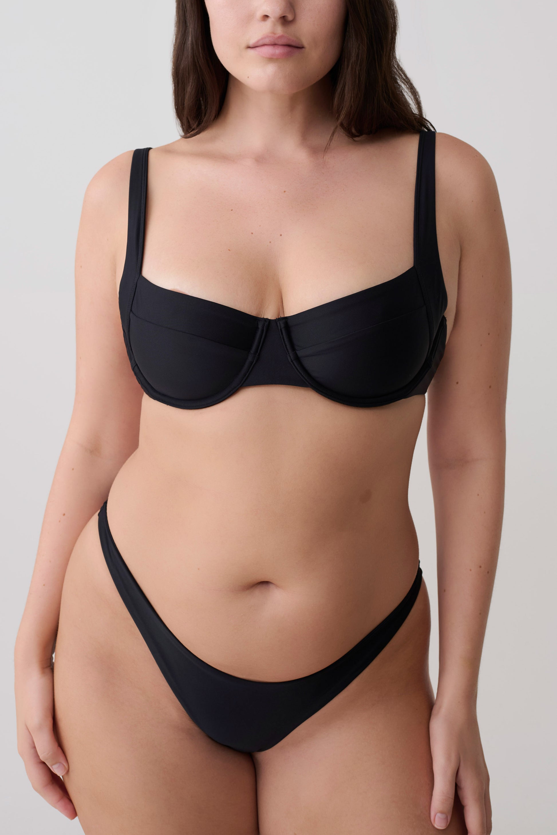 Abra Underwire Apex Bikini Top - Black #4