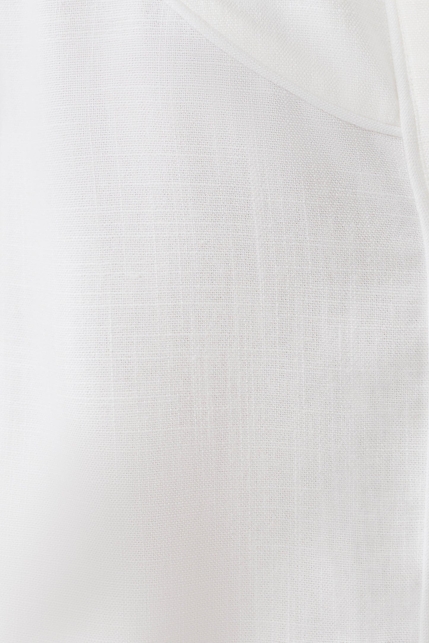 Selena Linen Short Sleeve Shirt - White