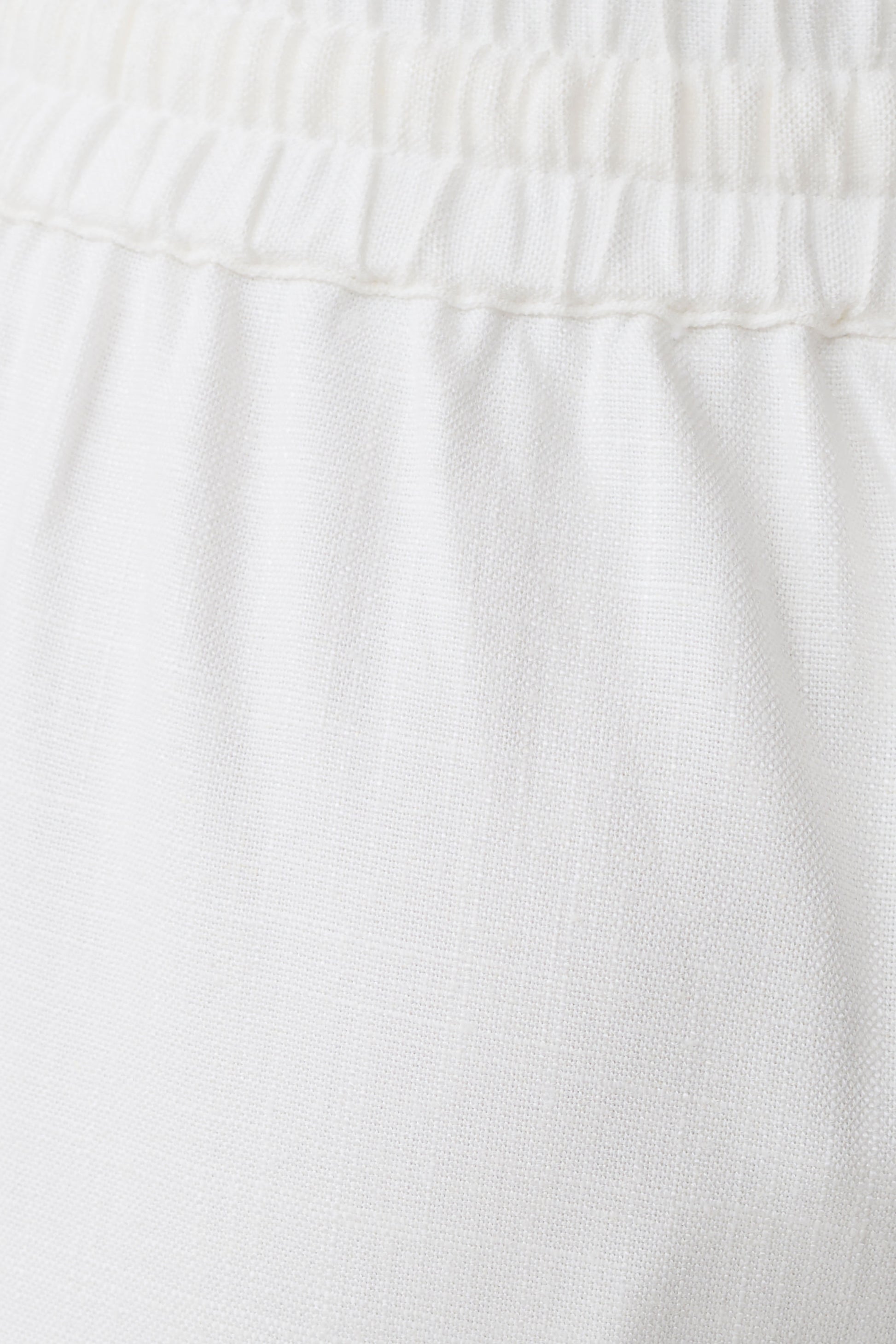 Selena Linen Straight Leg Pant - White #8