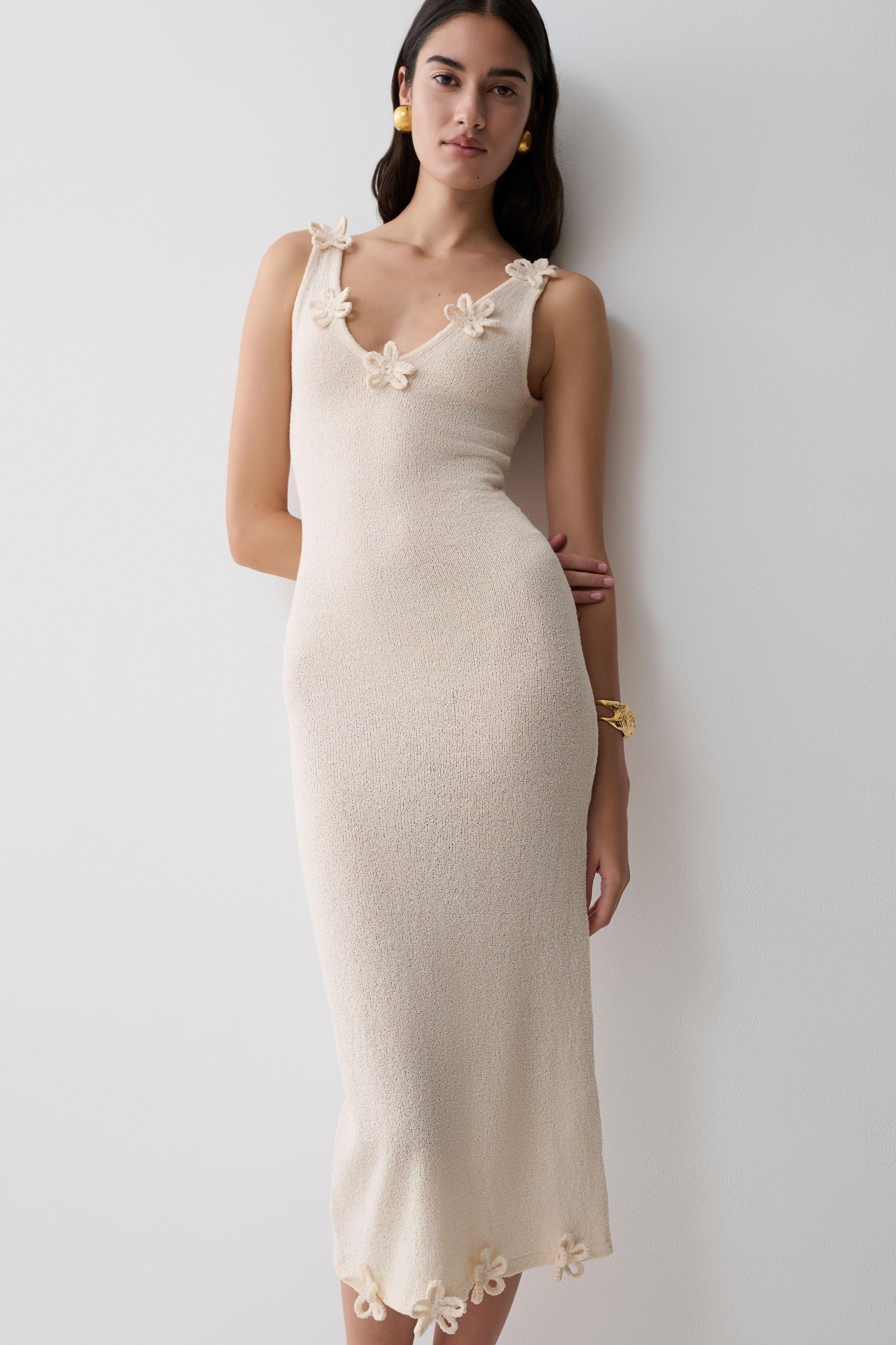 Rachael Knit Midi Dress - Nude #7