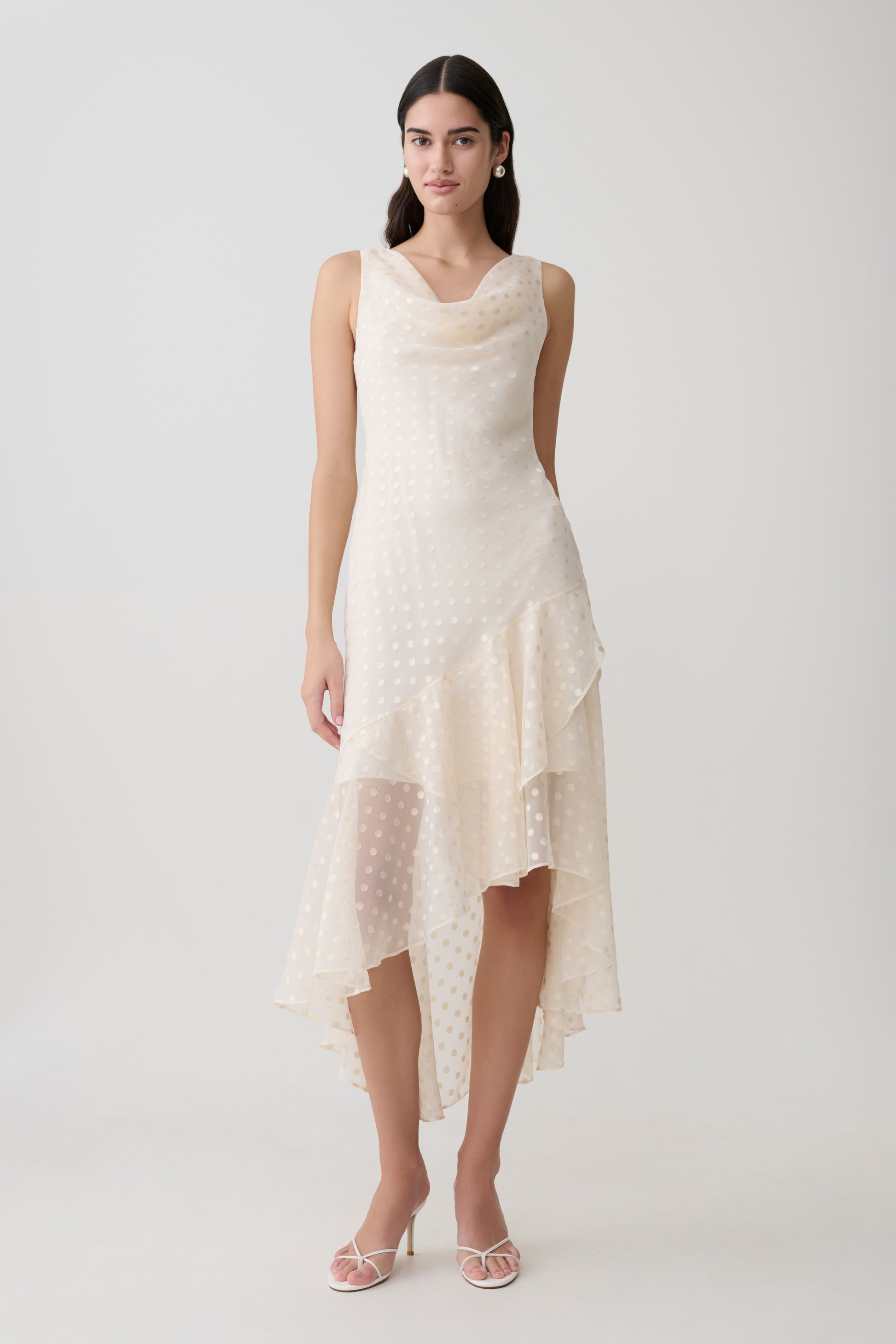 Lilah Devore Midi Dress - Ivory #6