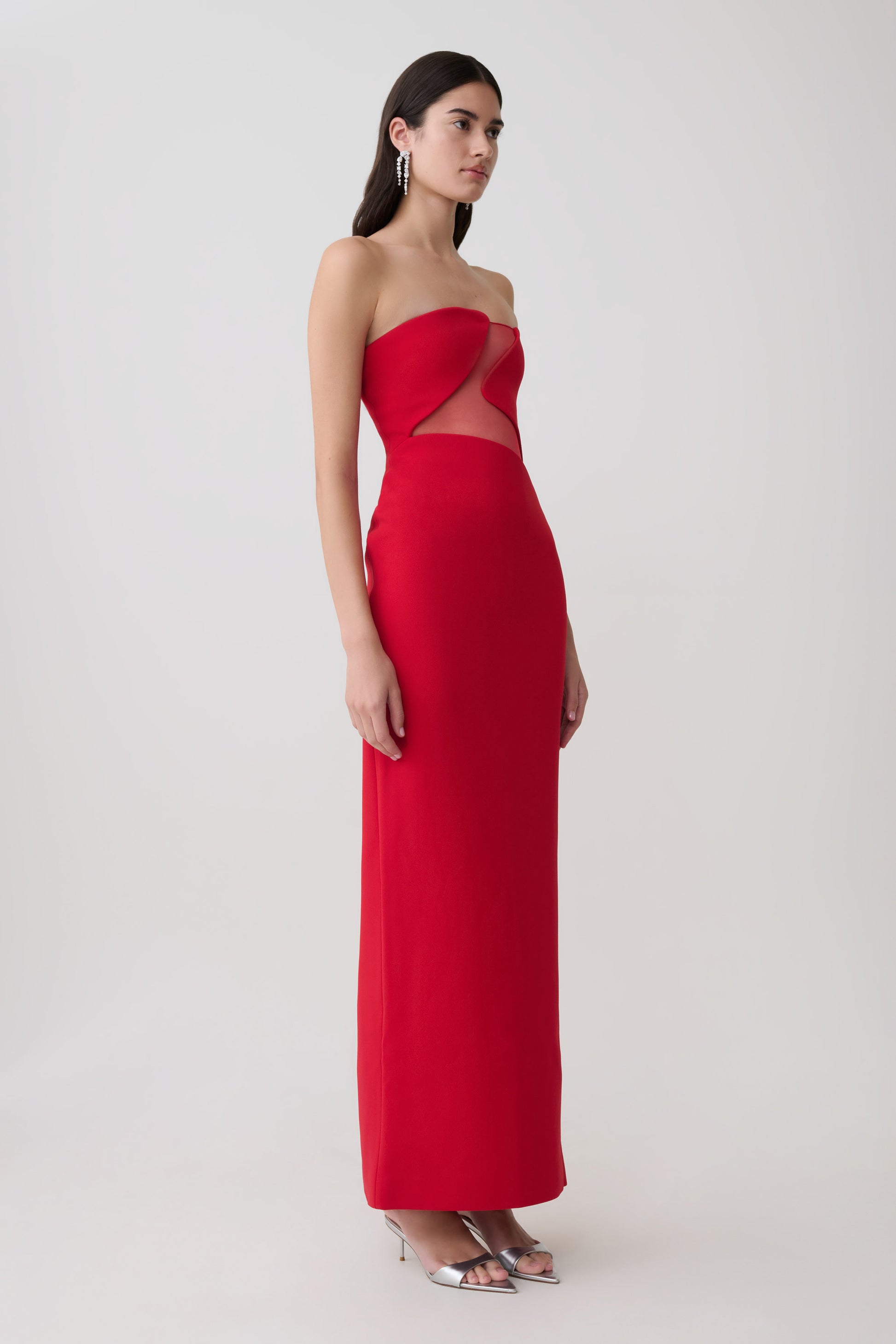 Lianne Strapless Maxi Dress - Red #5