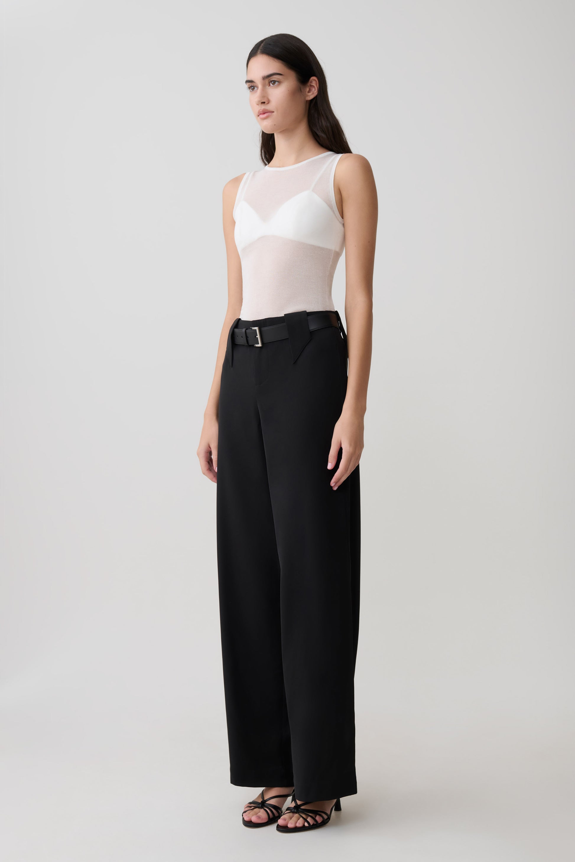 Arlo Wide Leg Suiting Trouser - Black #3