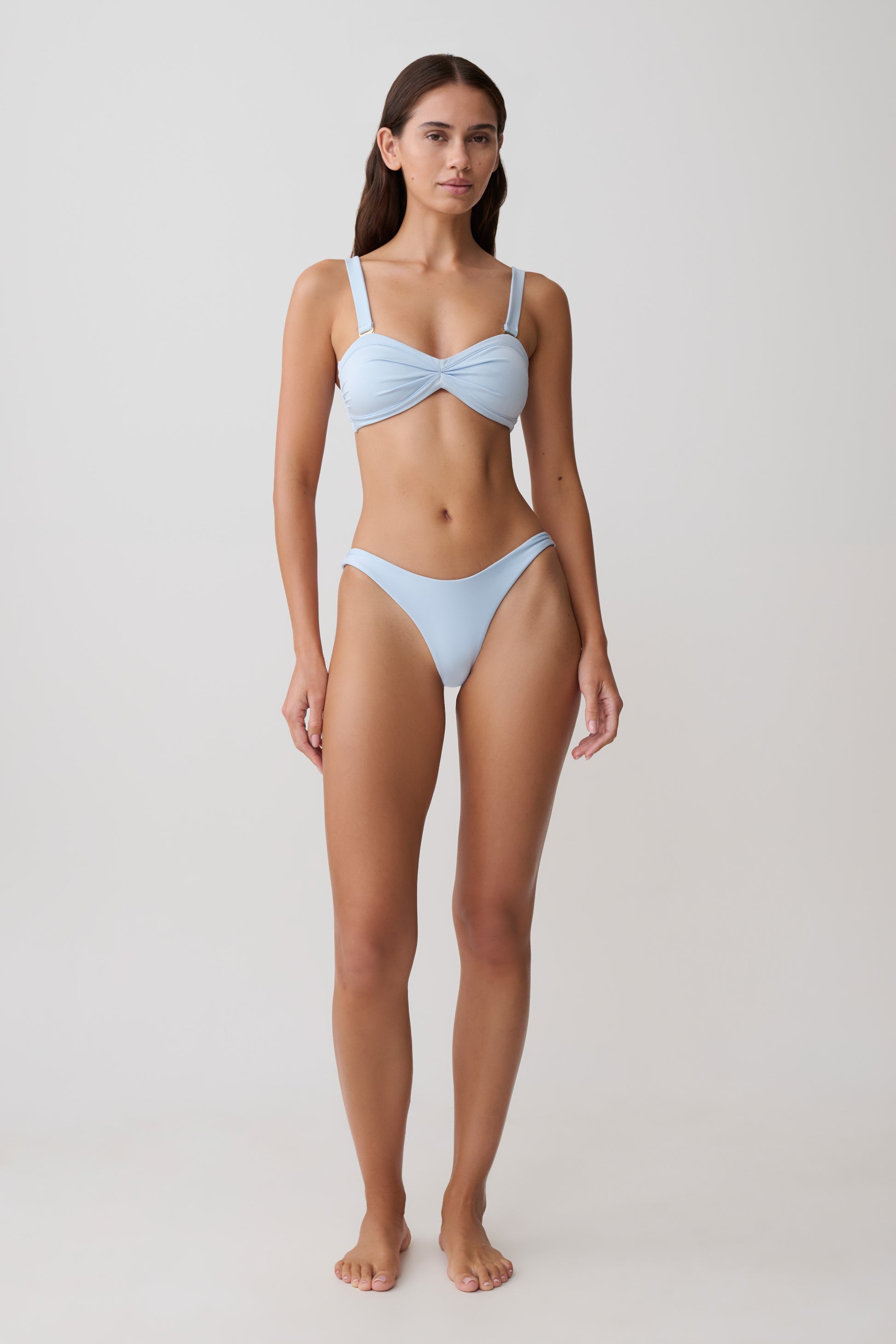 Clover Brazilian Bikini Bottom - Pale Blue #7