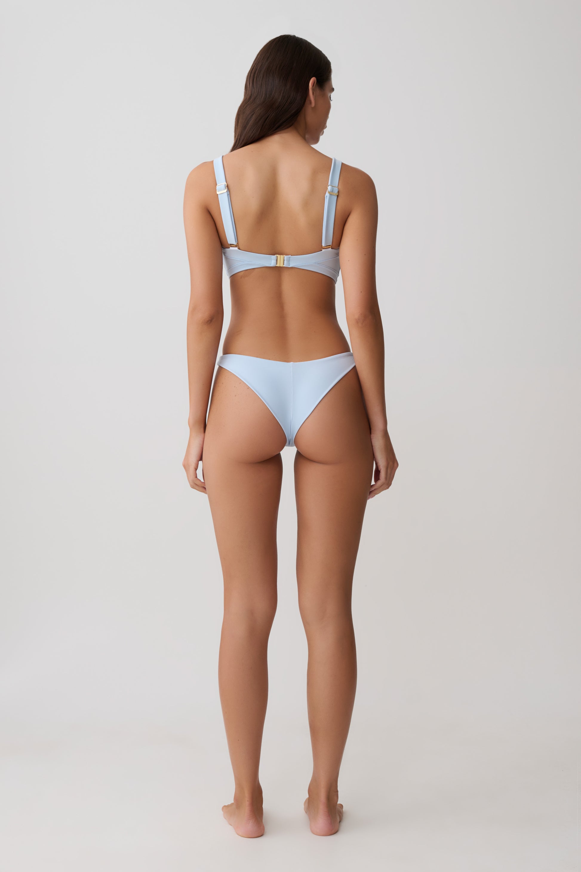 Clover Brazilian Bikini Bottom - Pale Blue #2