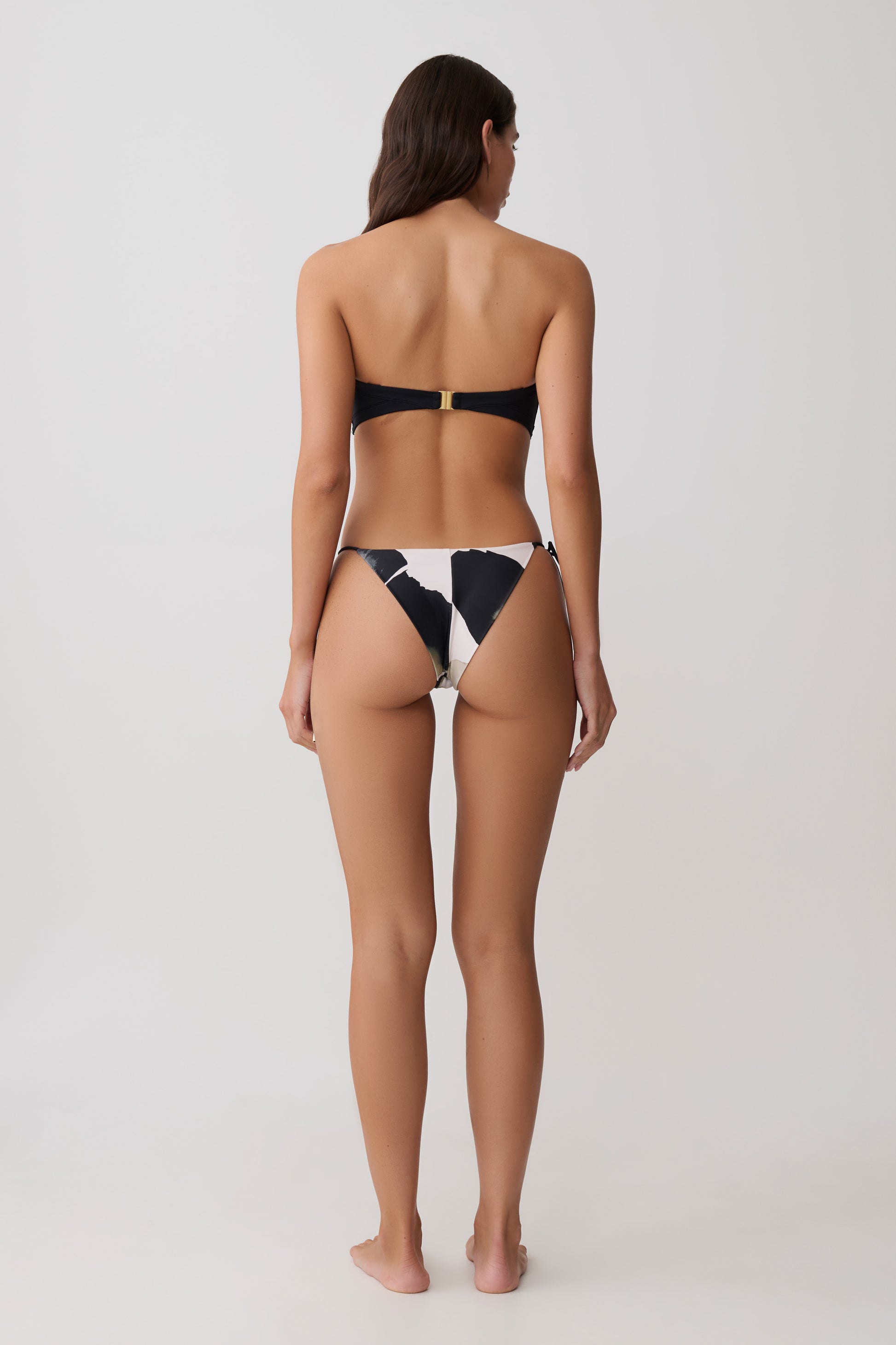 Blossom Side Tie Bikini Bottom - Ivory Oversized Floral Print #2