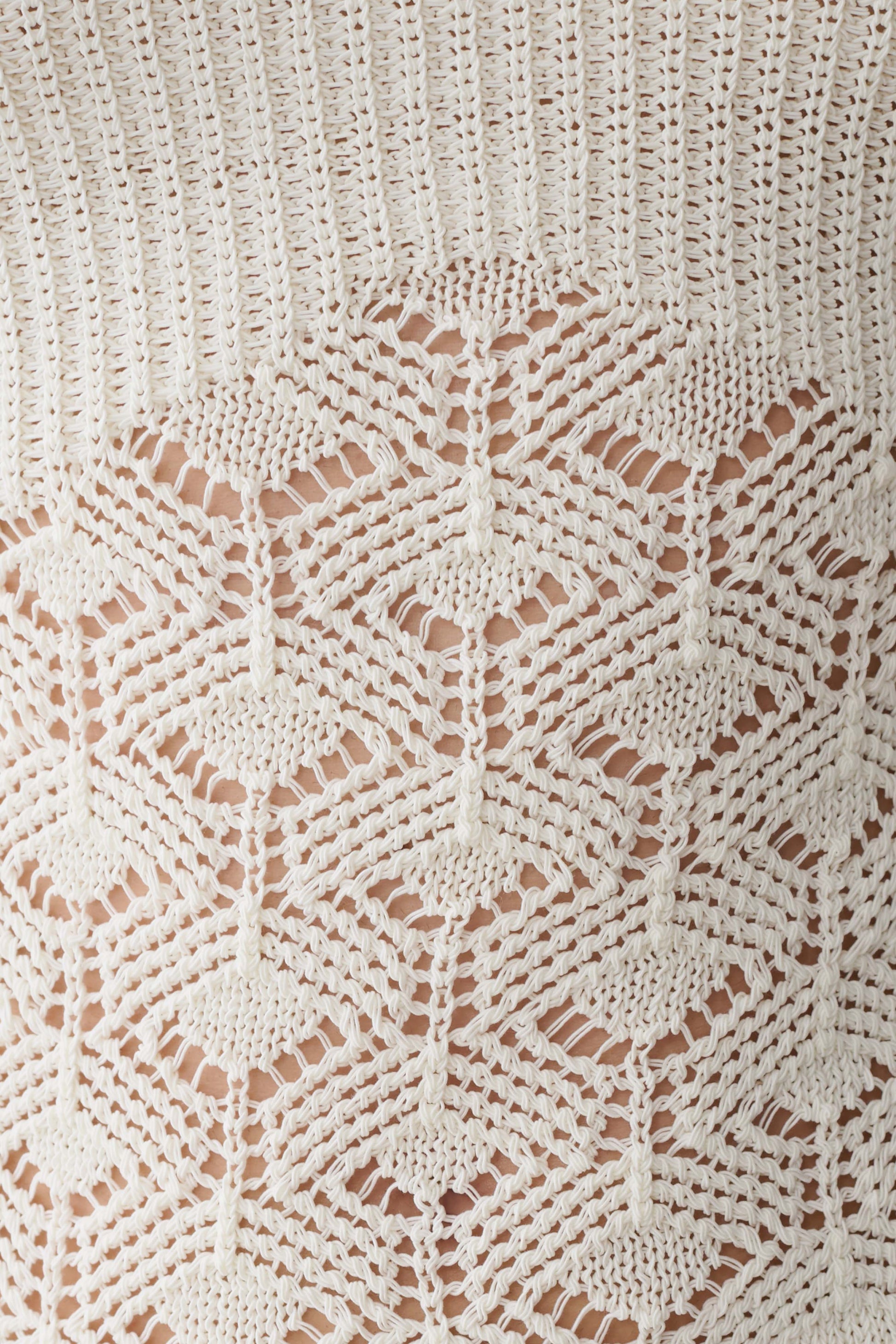 Atlantis Crochet Knit Top - White #9