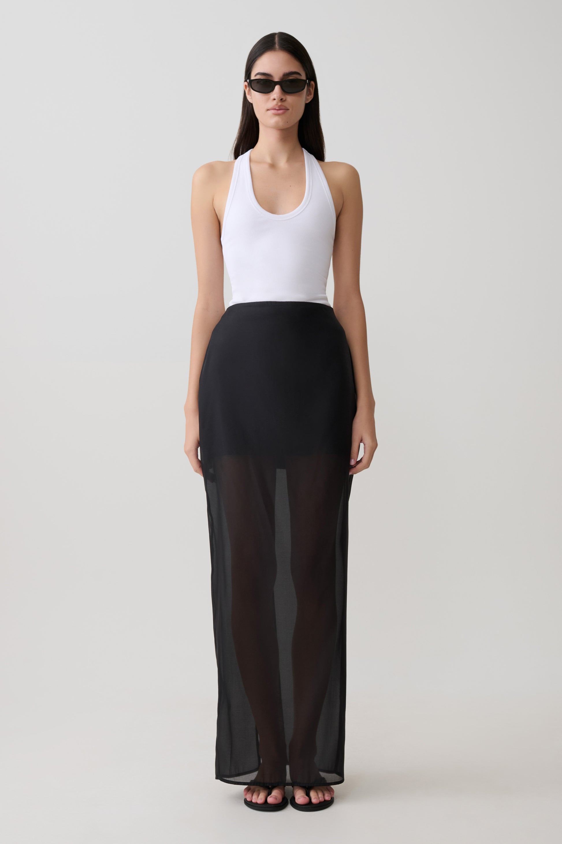 Actress Ribbed Tank - White #7