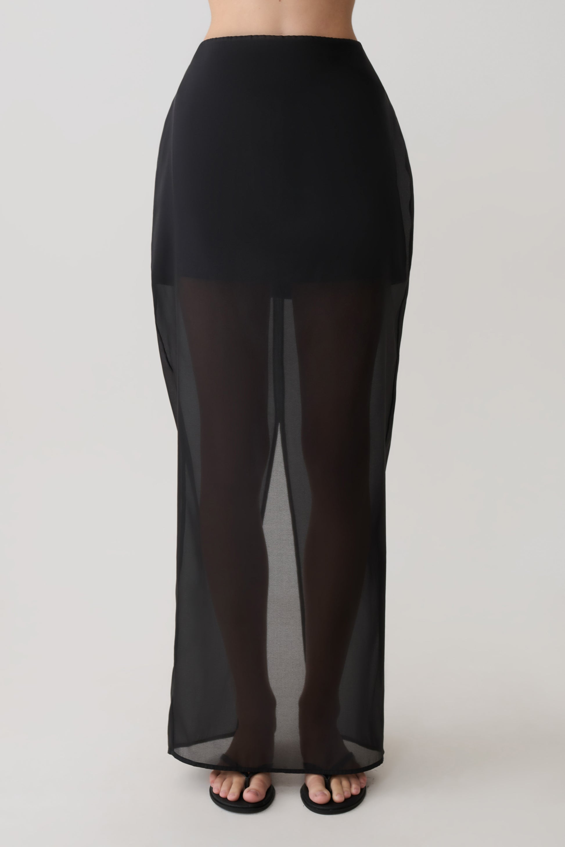 Ximena Organza Maxi Skirt - Black #6