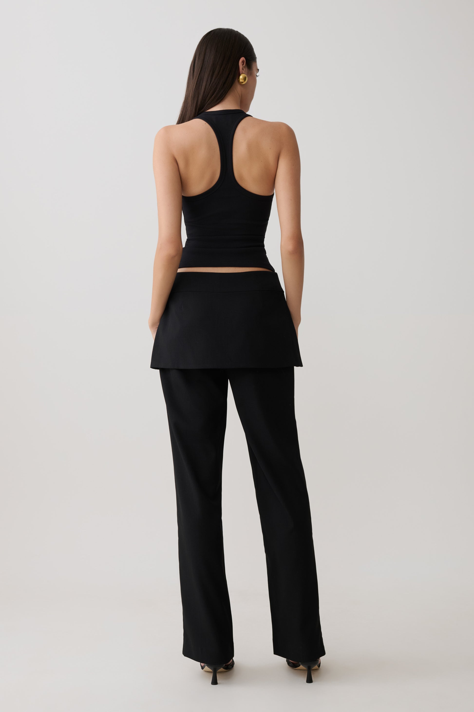 Actress Ribbed Tank - Black #7