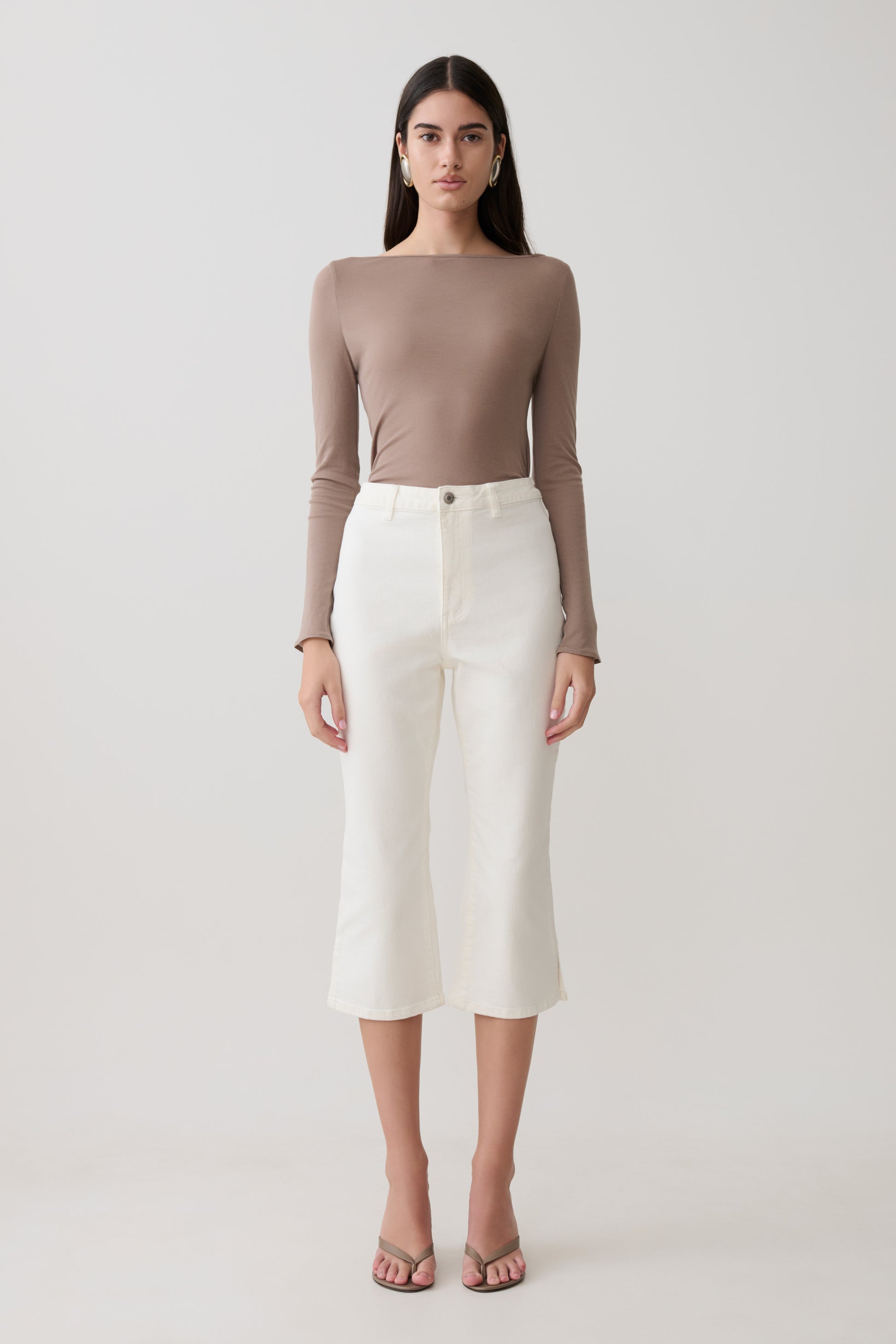Coraline Long Sleeve Sheer Top - Neutral #5