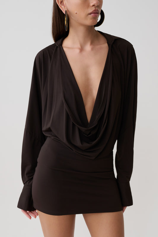 sleeve cocktail dresses australia Renata Balloon Sleeve Midi | Bariano
