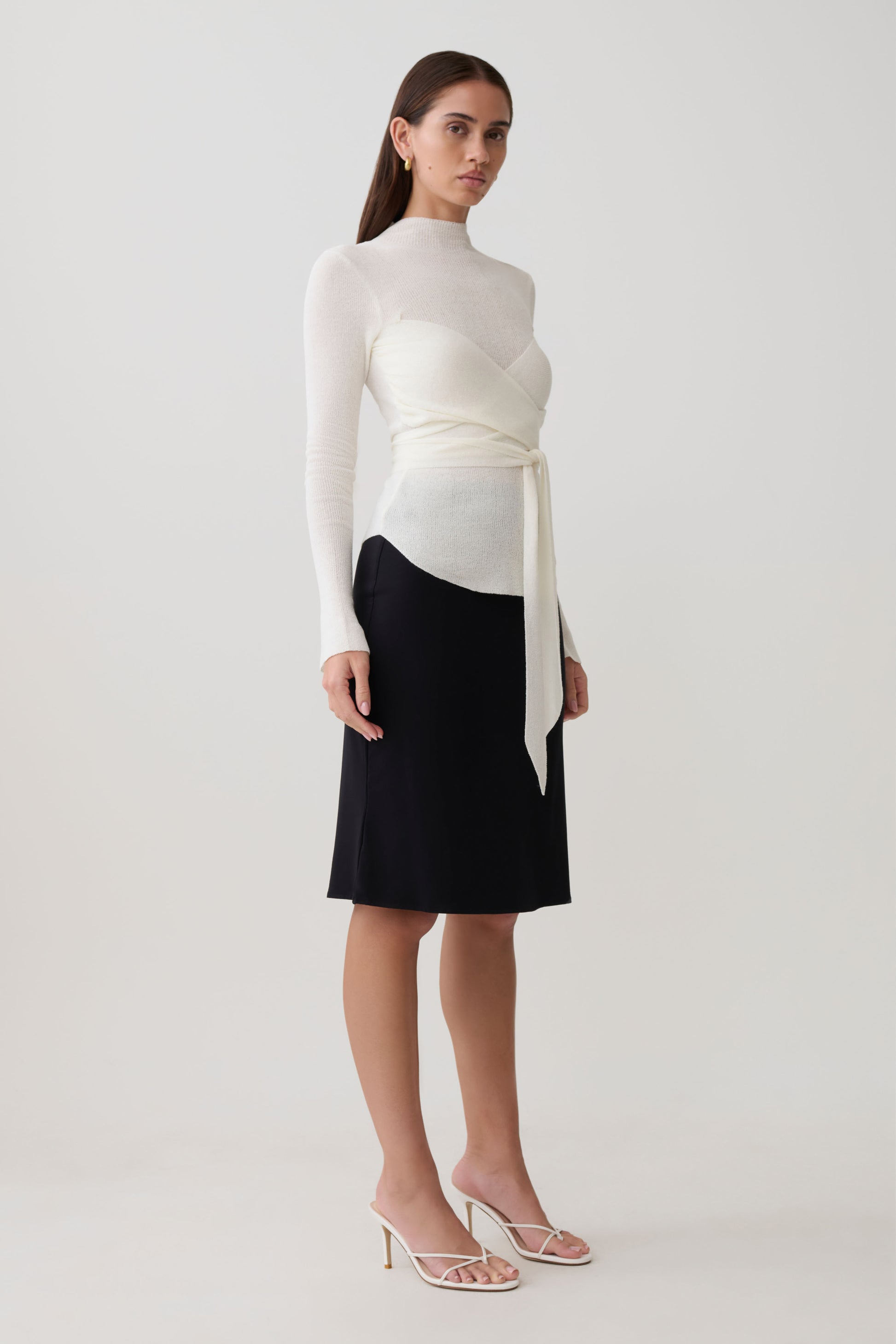 Lawson Wrap Knit Long Sleeve Top - White #5