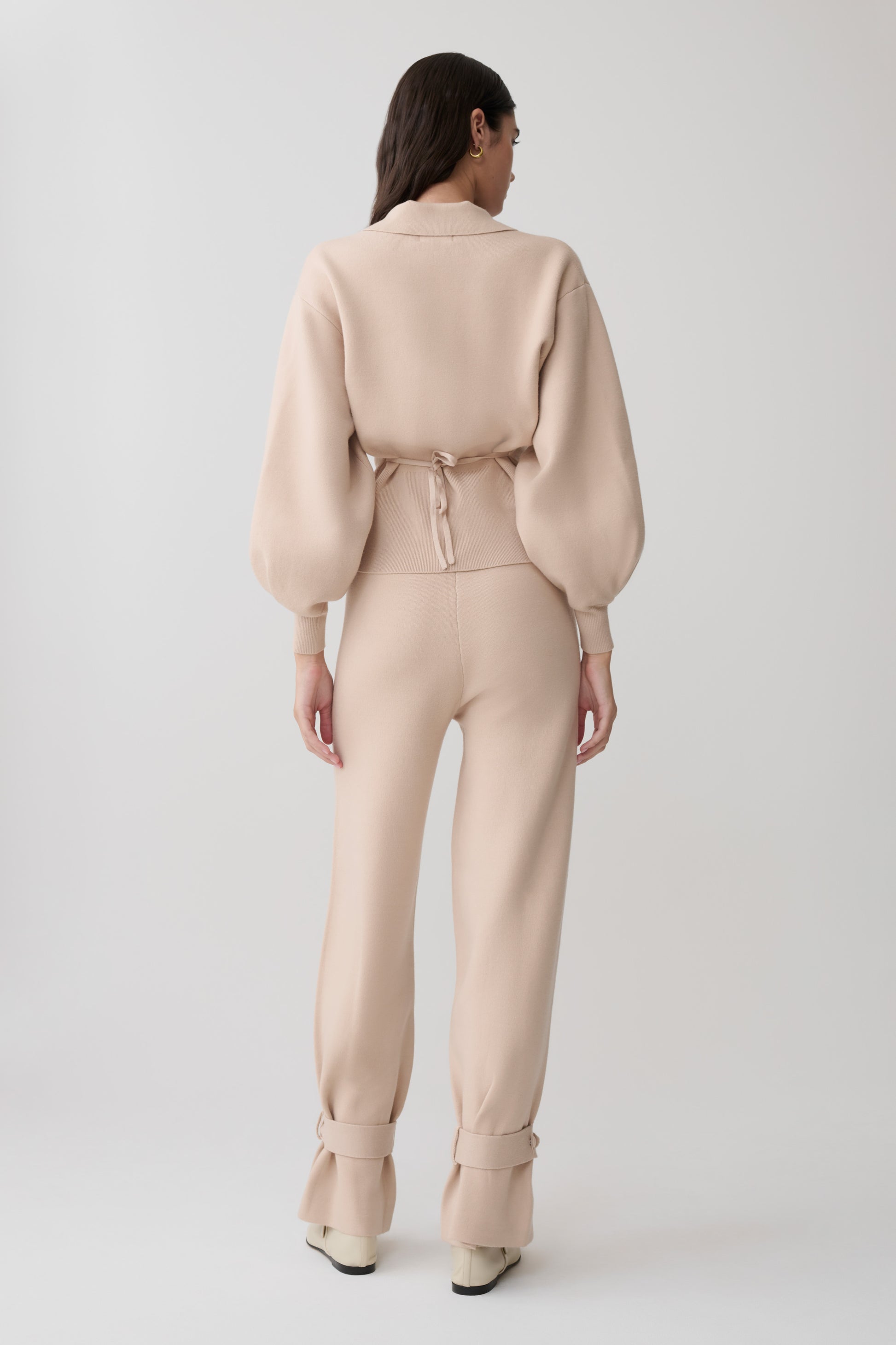 Blaine Knit Blouson Sleeve Cardigan - Oat Marle #5