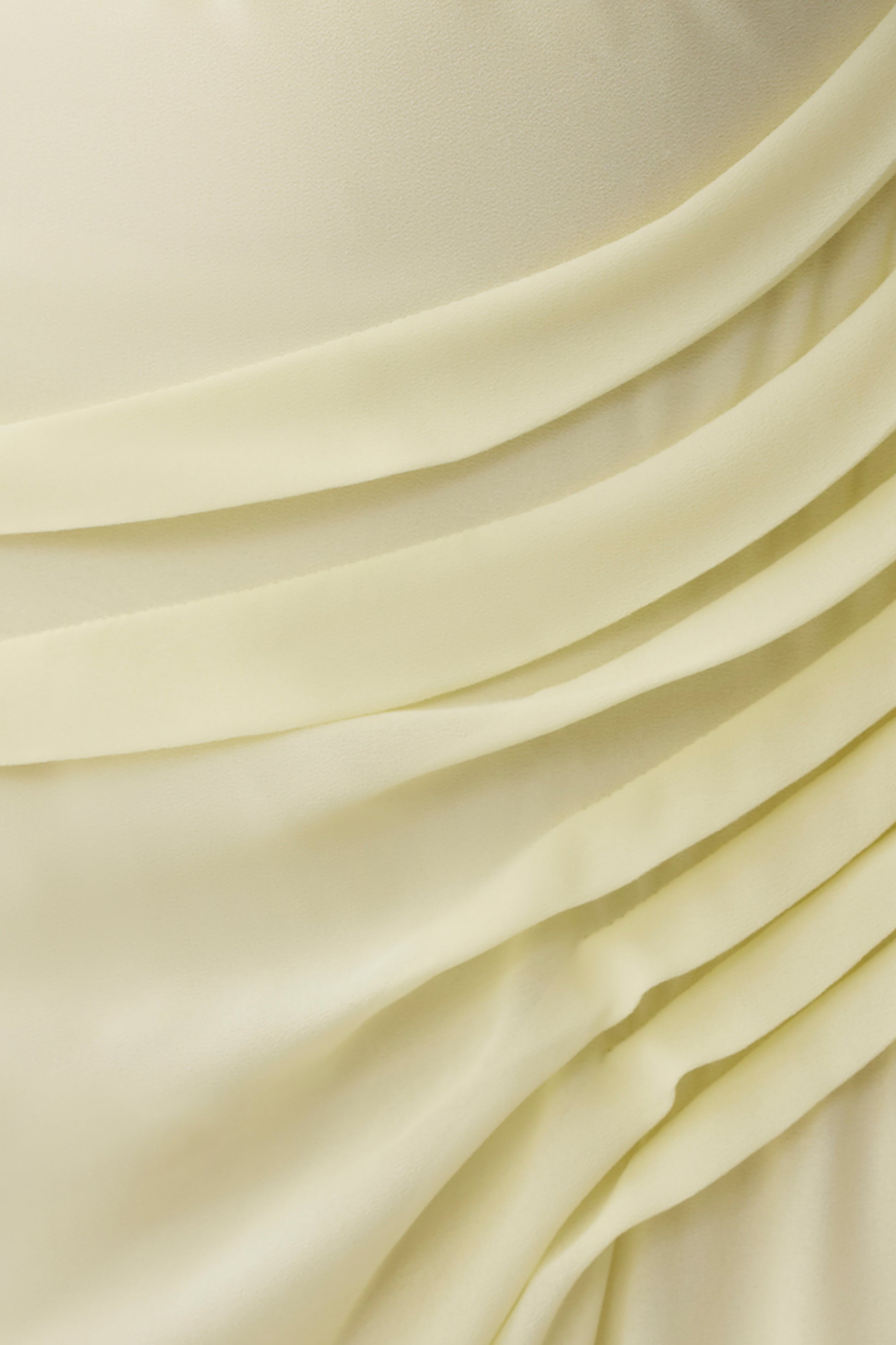 Oria Chiffon Maxi Dress - Pastel Lemon #4