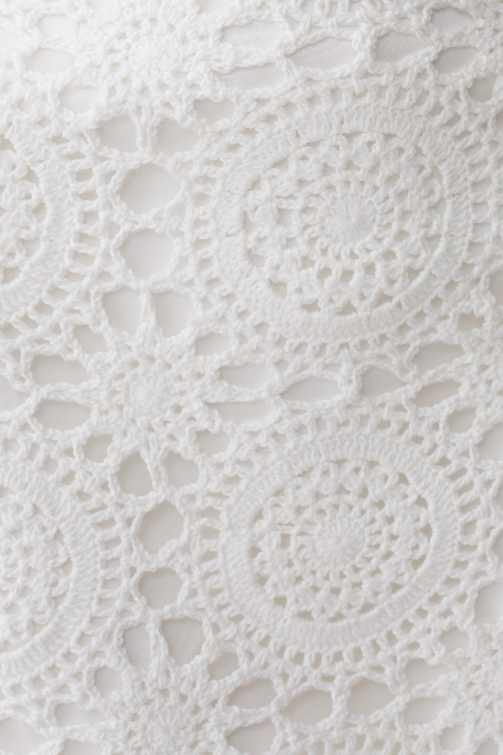 Stasia Strapless Crochet Mini Dress - White #7