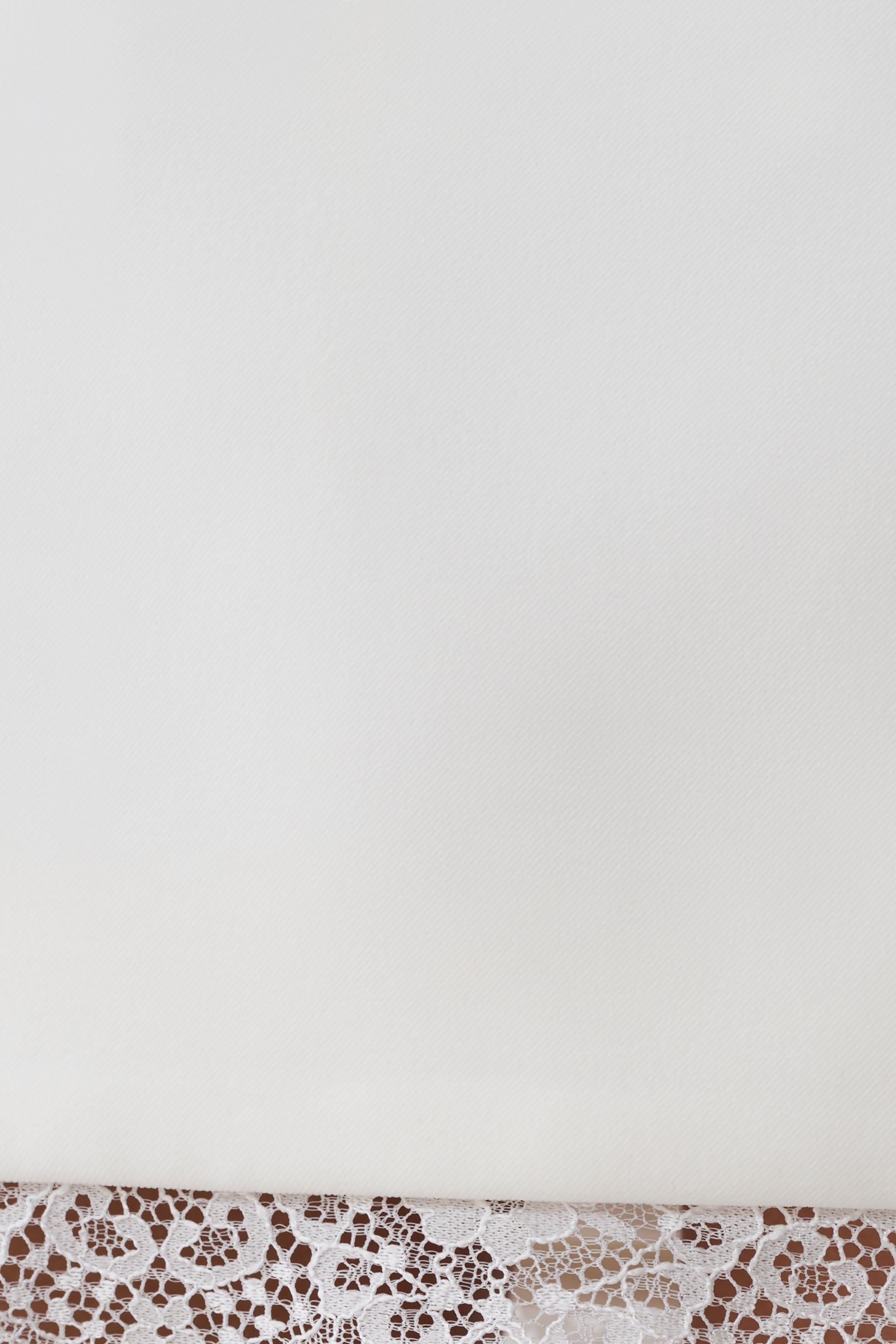 Ariella Suiting Mini Skirt With Lace - White #9