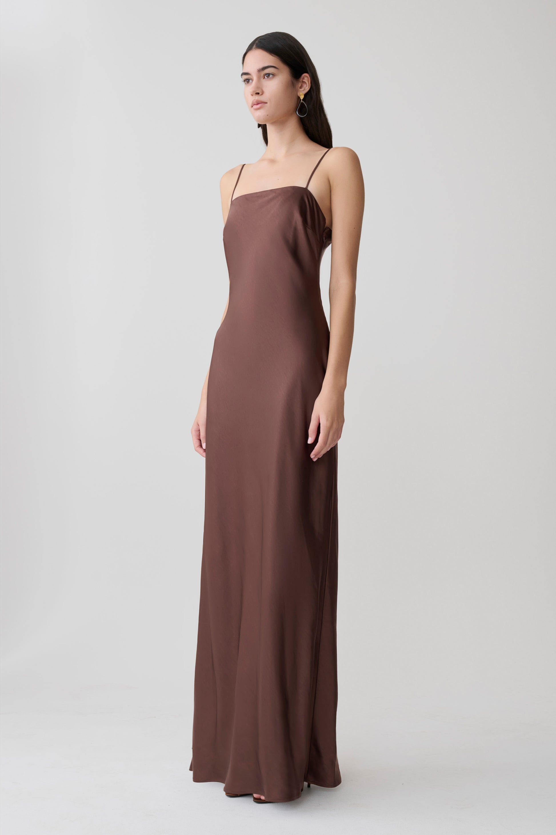 Martinne Chiffon Overlay Maxi Dress - Mocha #6